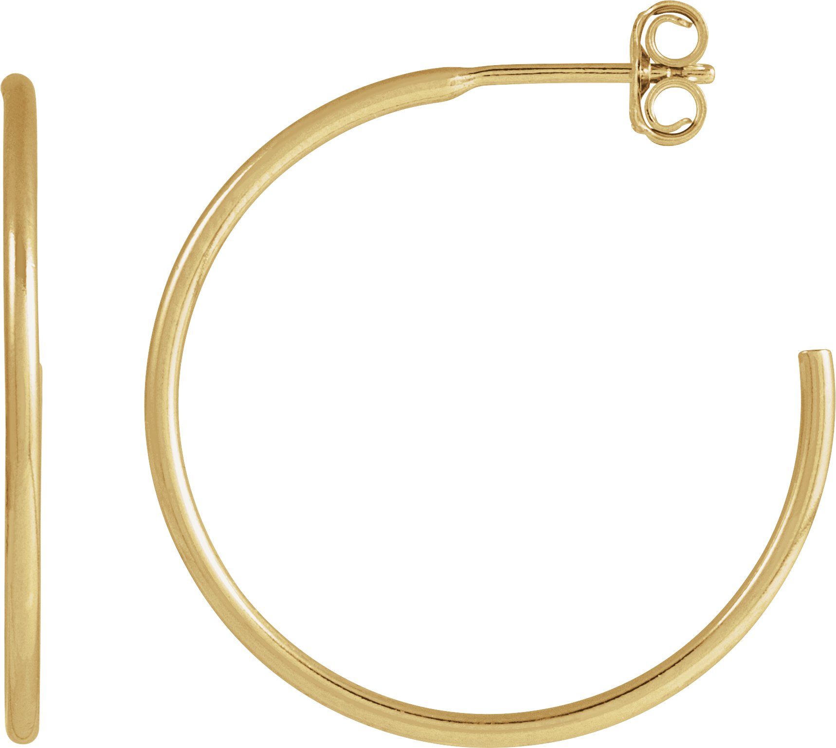 14K Yellow Gold-Filled 25 mm Hoop Earrings