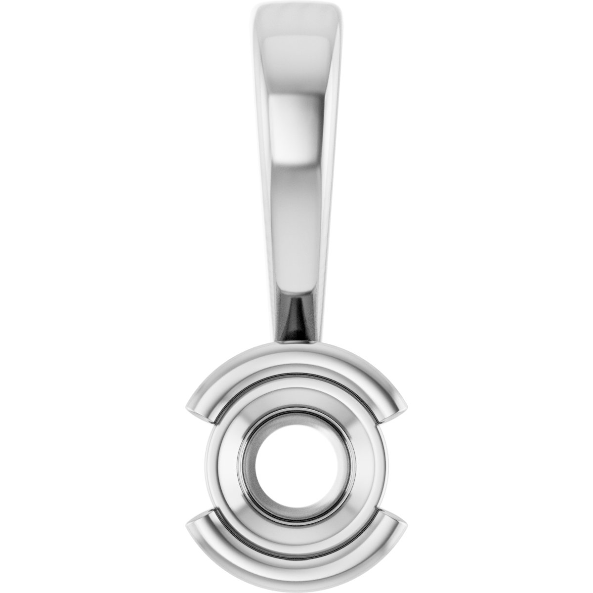 Half Bezel Solitaire Charm/Pendant