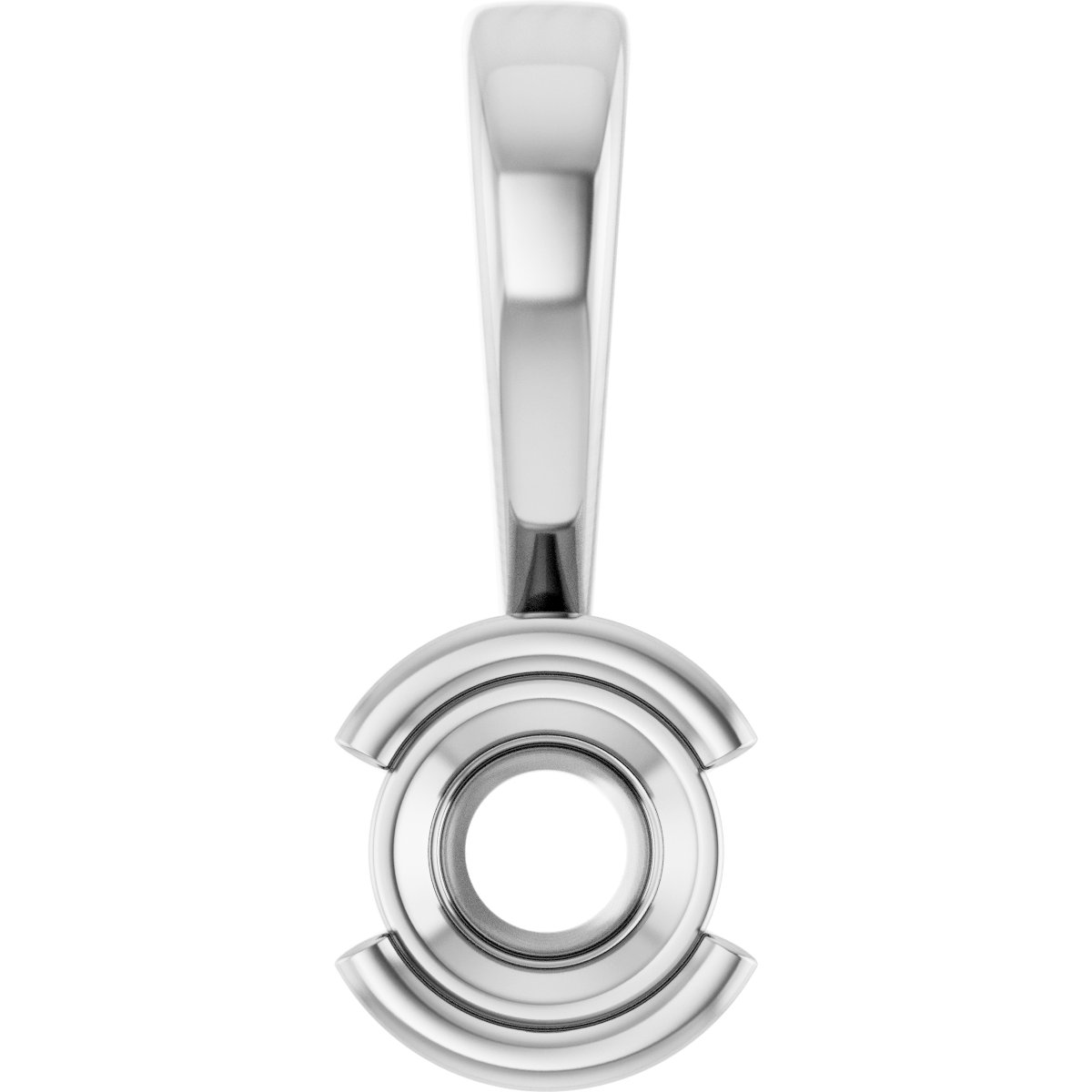 Half Bezel Solitaire Charm/Pendant