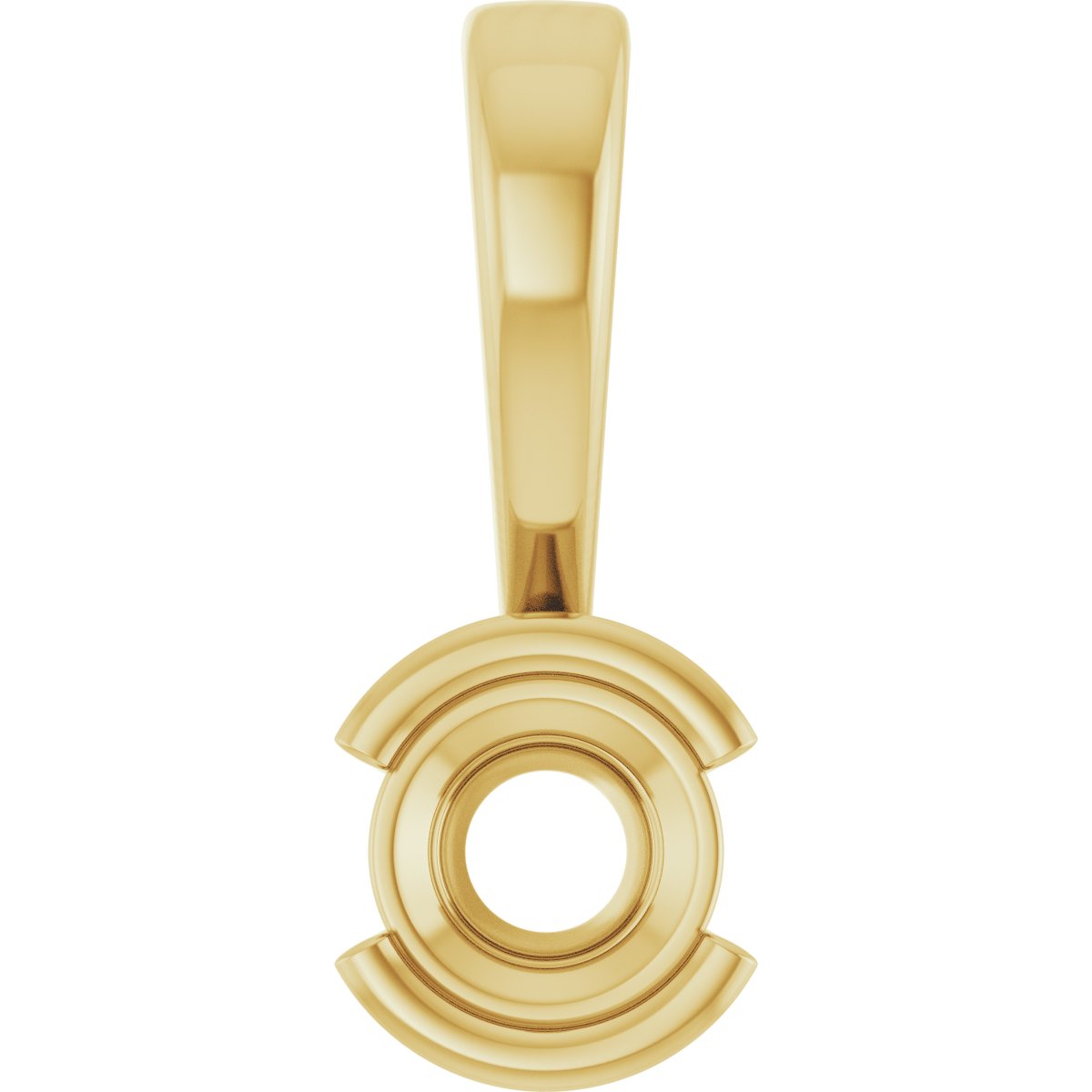 Half Bezel Solitaire Charm/Pendant