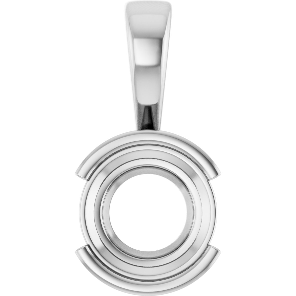 Half Bezel Solitaire Charm/Pendant
