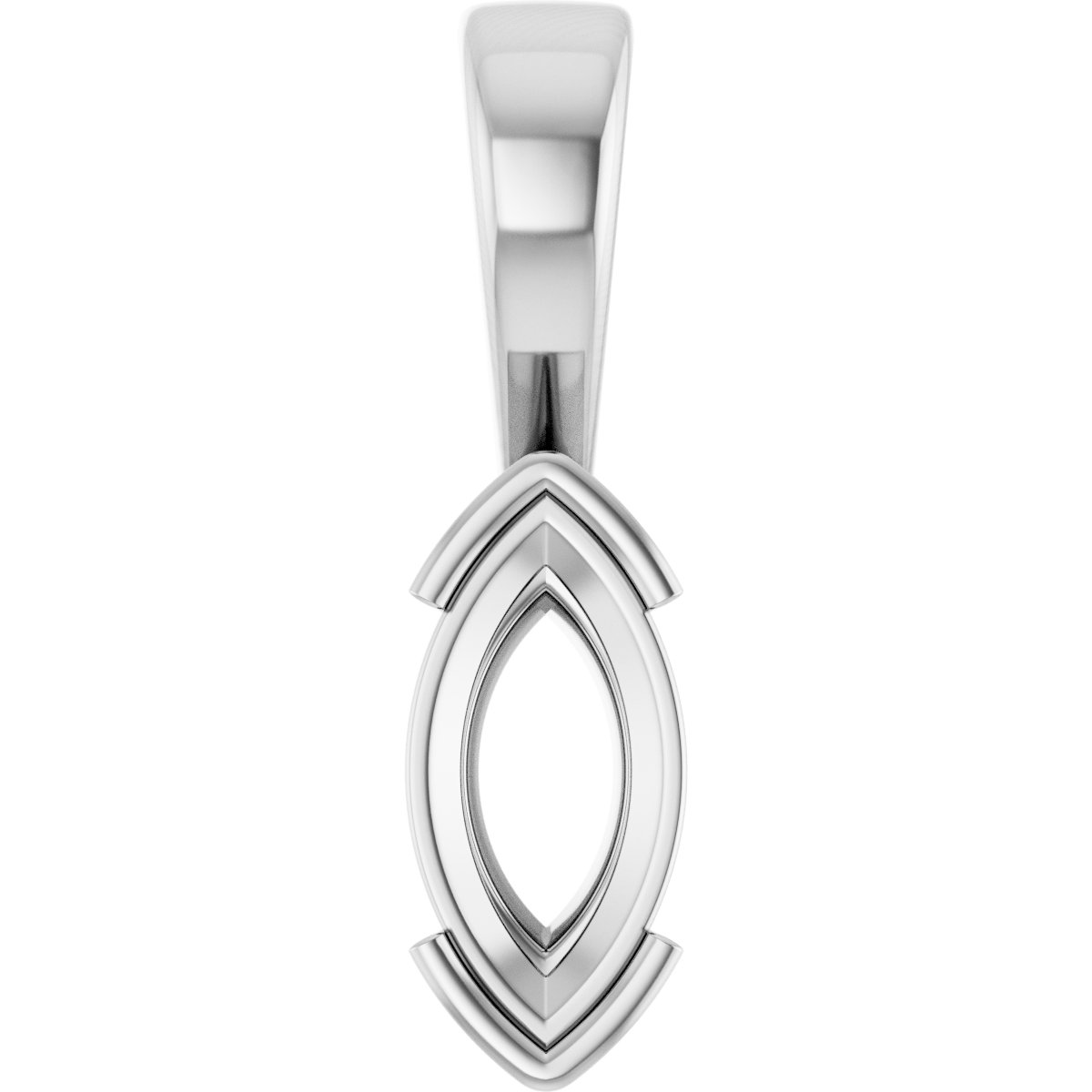 Half Bezel Solitaire Charm/Pendant