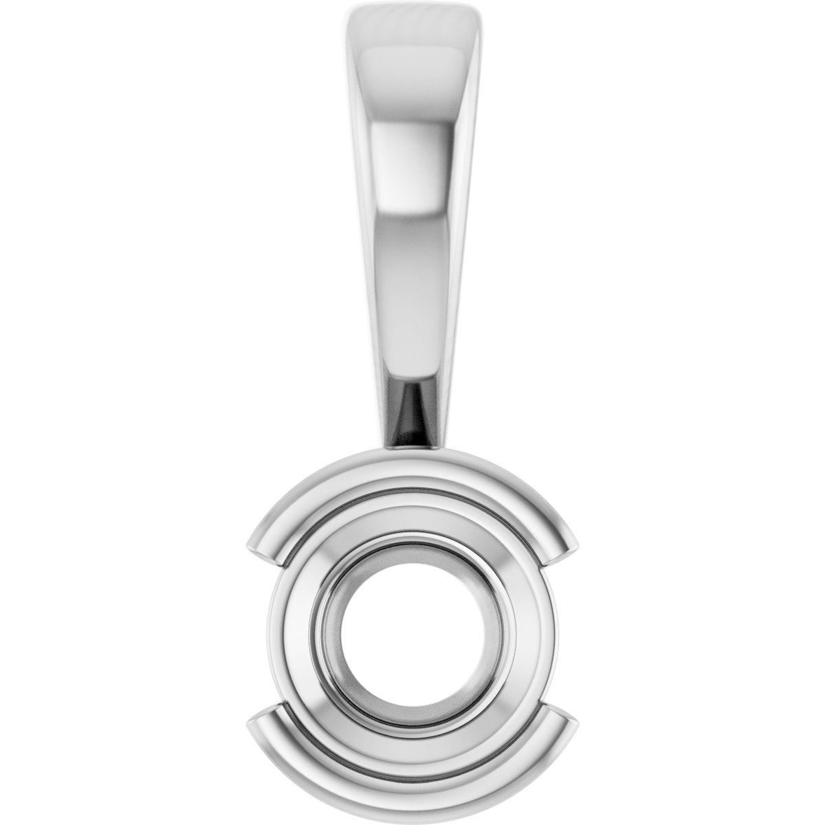 Half Bezel Solitaire Charm/Pendant