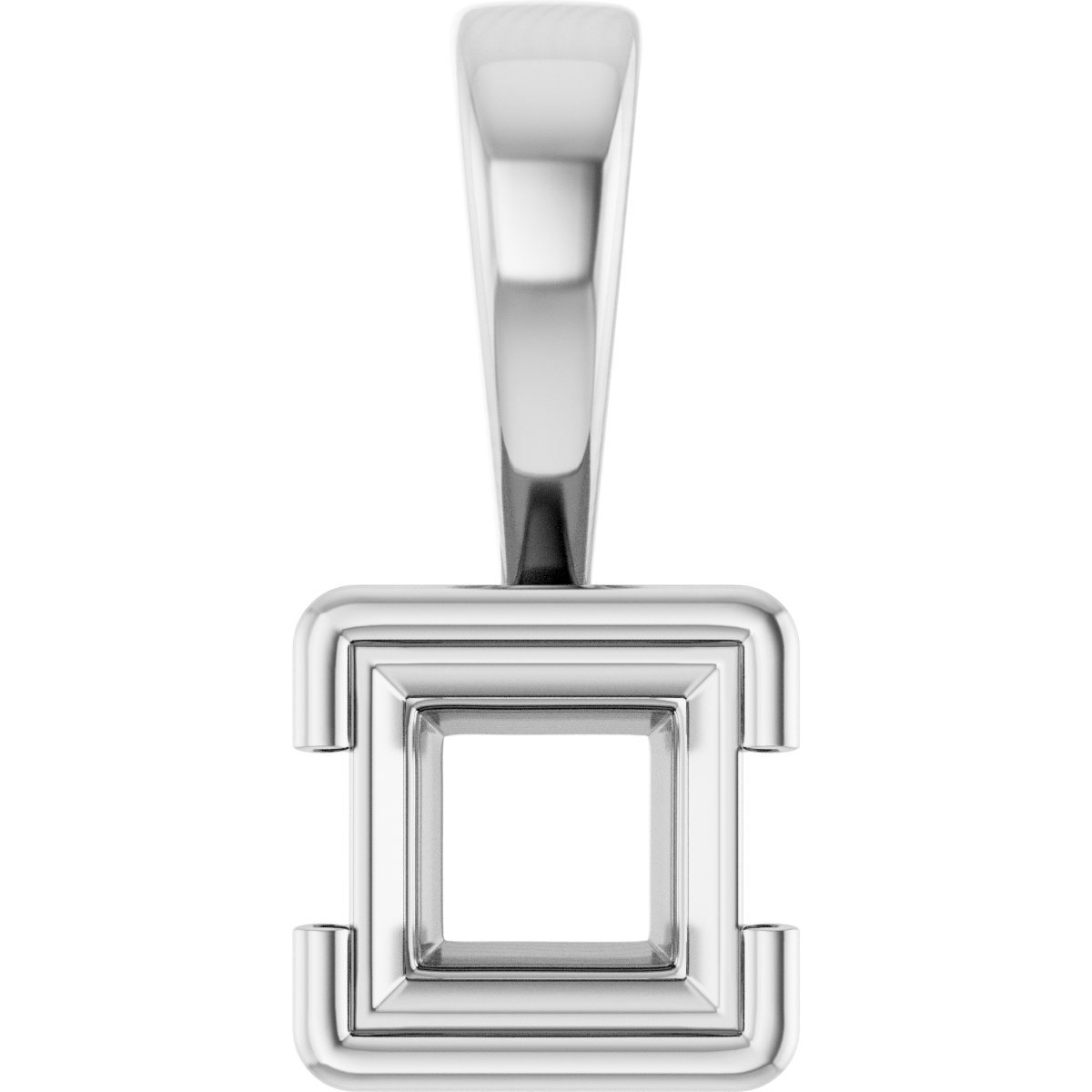 Half Bezel Solitaire Charm/Pendant