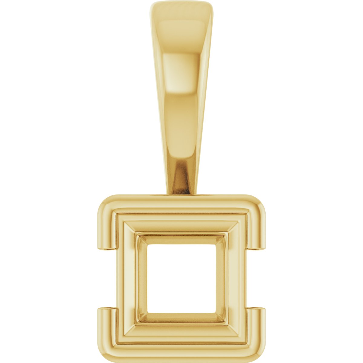 Half Bezel Solitaire Charm/Pendant