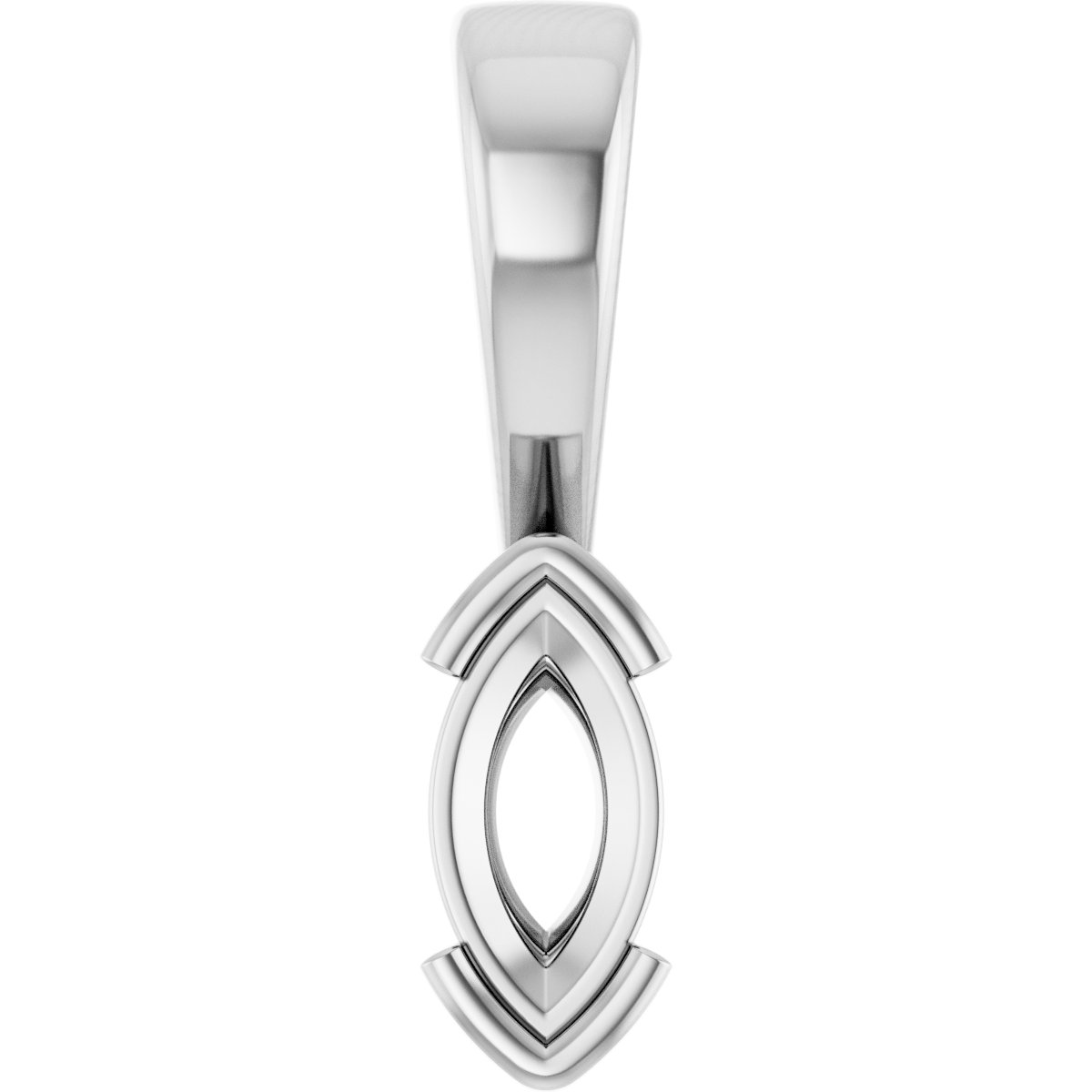 Half Bezel Solitaire Charm/Pendant