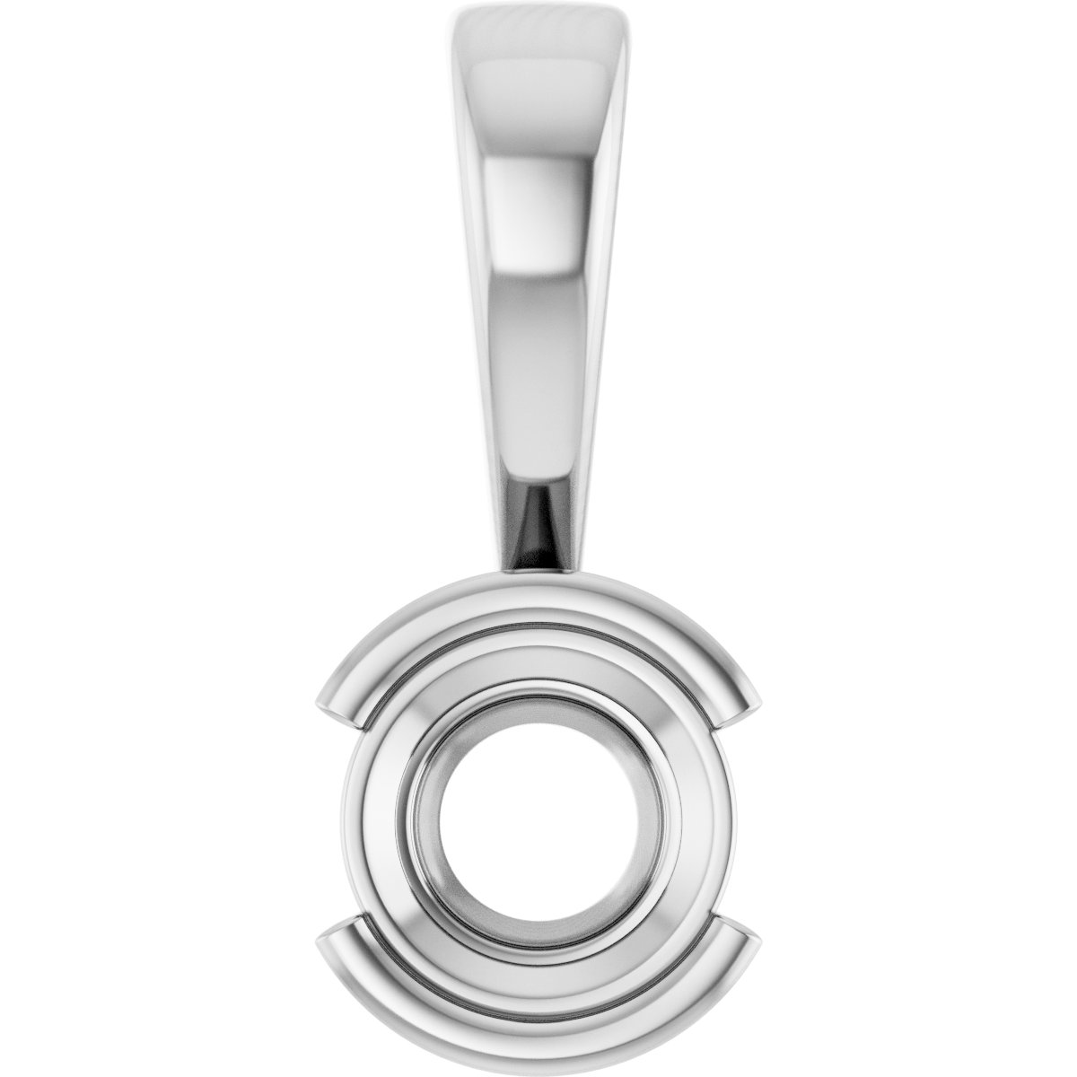 Half Bezel Solitaire Charm/Pendant
