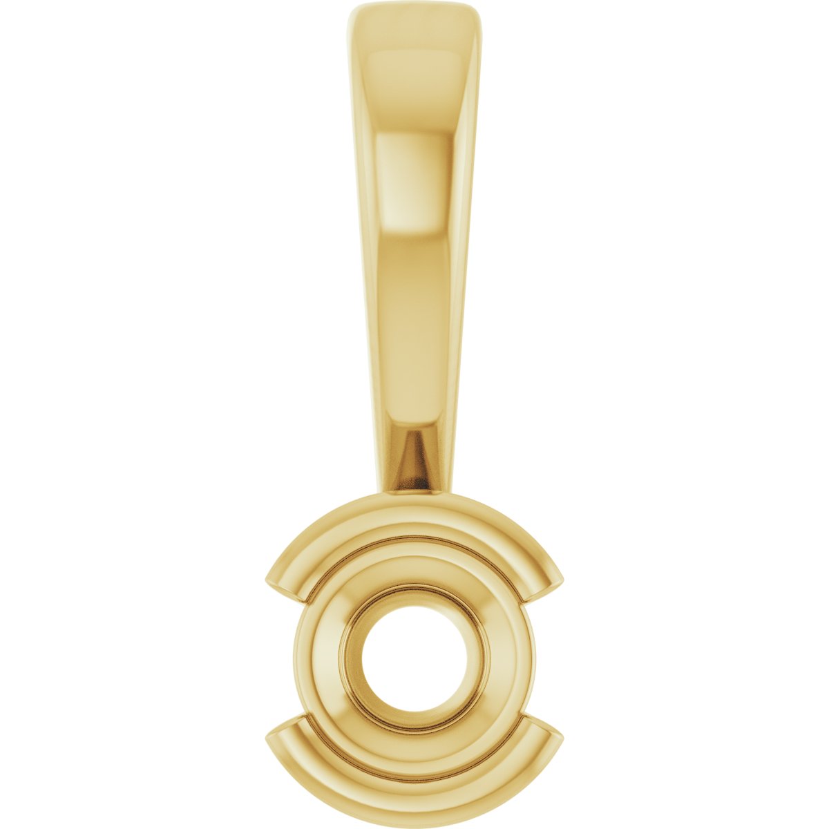 Half Bezel Solitaire Charm/Pendant