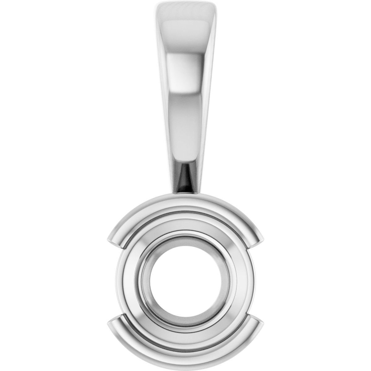 Half Bezel Solitaire Charm/Pendant