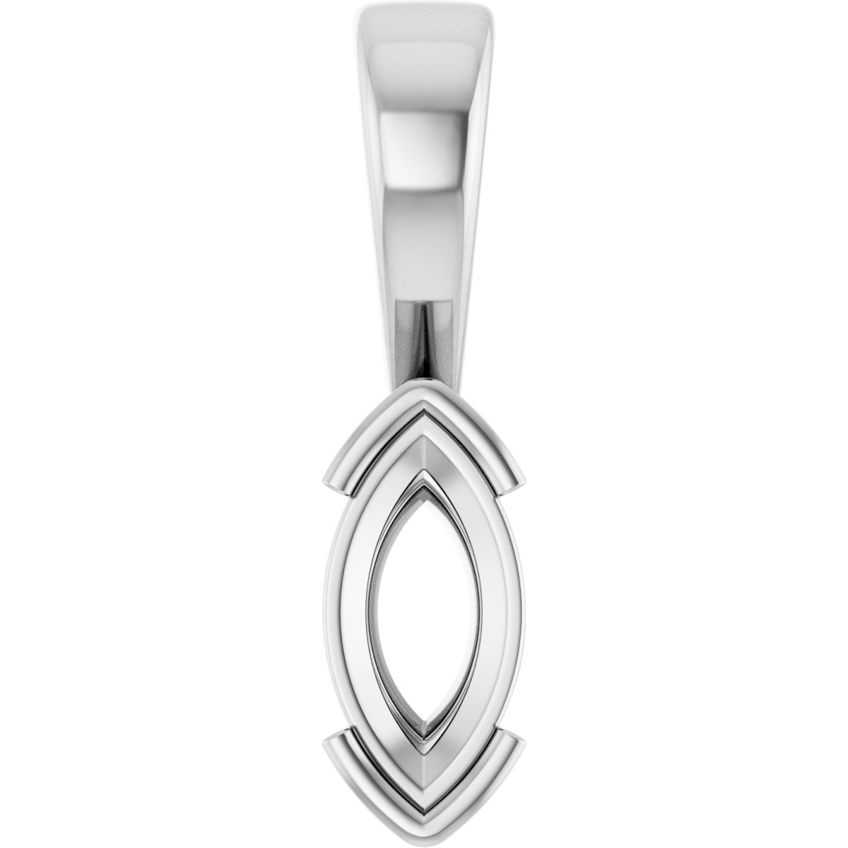Half Bezel Solitaire Charm/Pendant