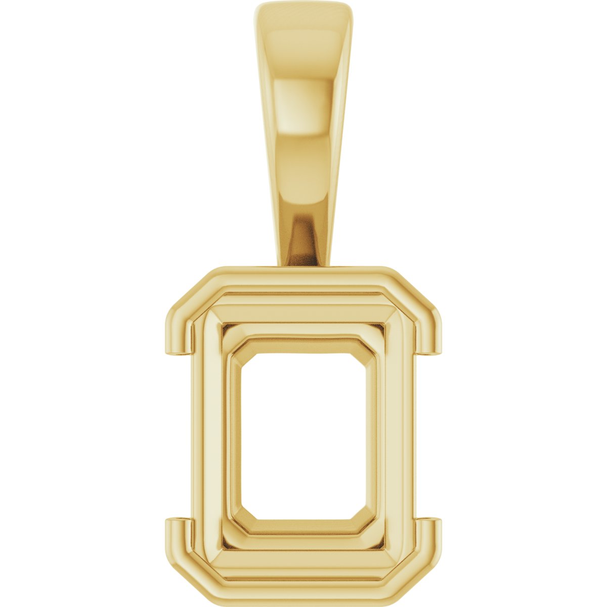 Half Bezel Solitaire Charm/Pendant