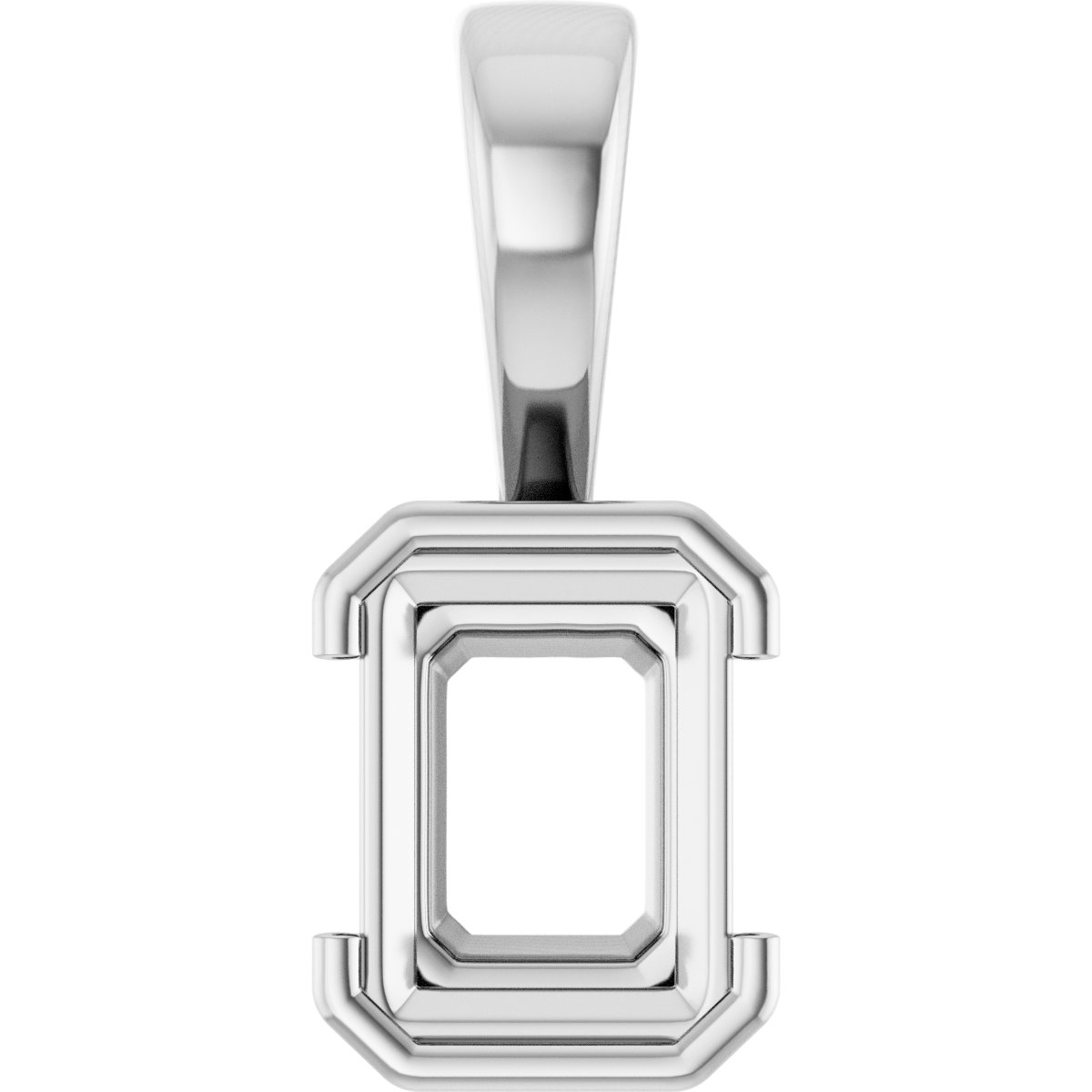 Half Bezel Solitaire Charm/Pendant