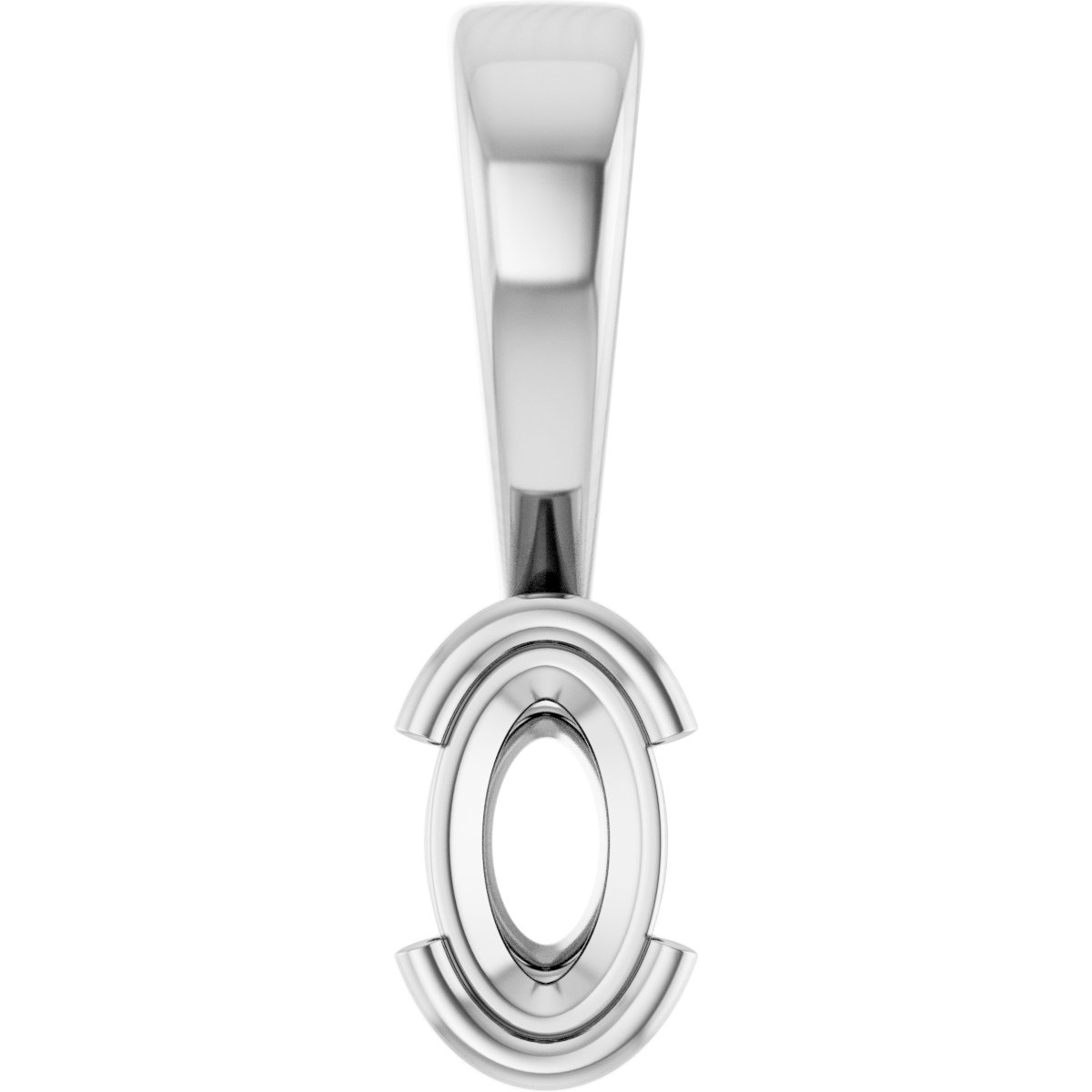 Half Bezel Solitaire Charm/Pendant