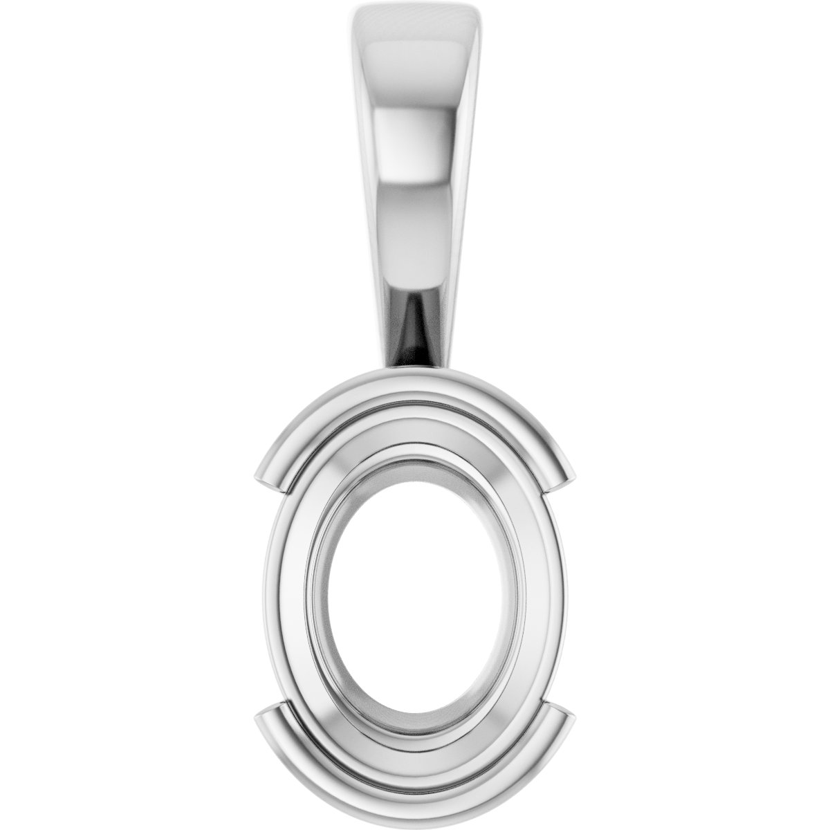 Half Bezel Solitaire Charm/Pendant