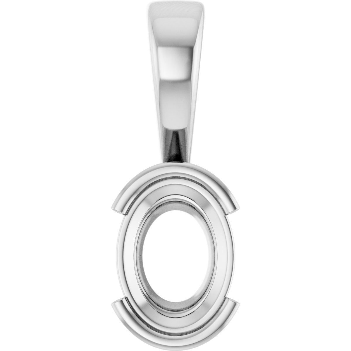 Half Bezel Solitaire Charm/Pendant