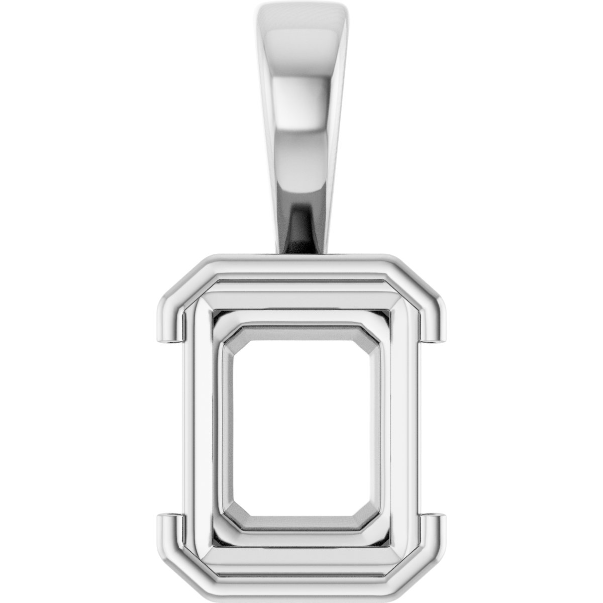 Half Bezel Solitaire Charm/Pendant