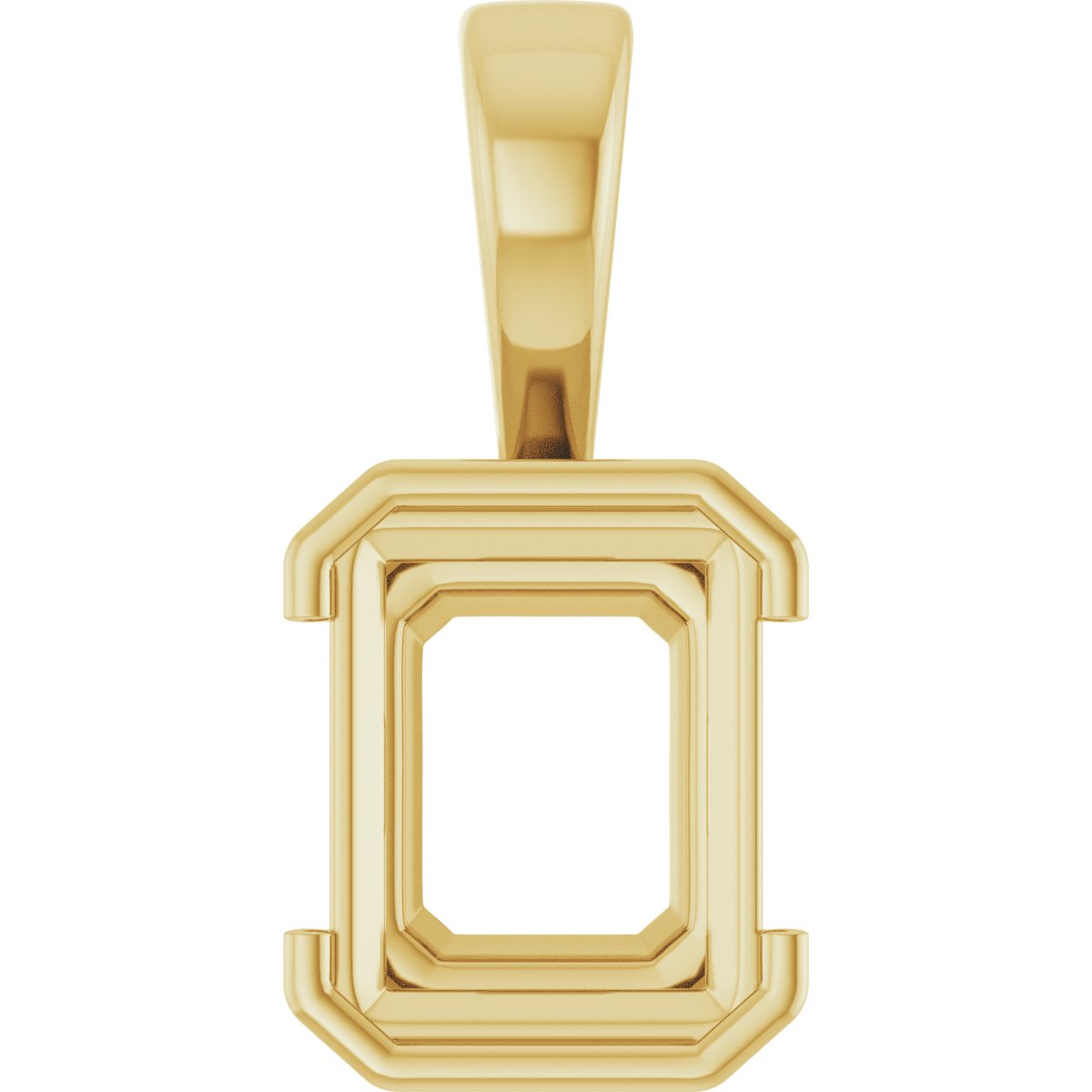 Half Bezel Solitaire Charm/Pendant