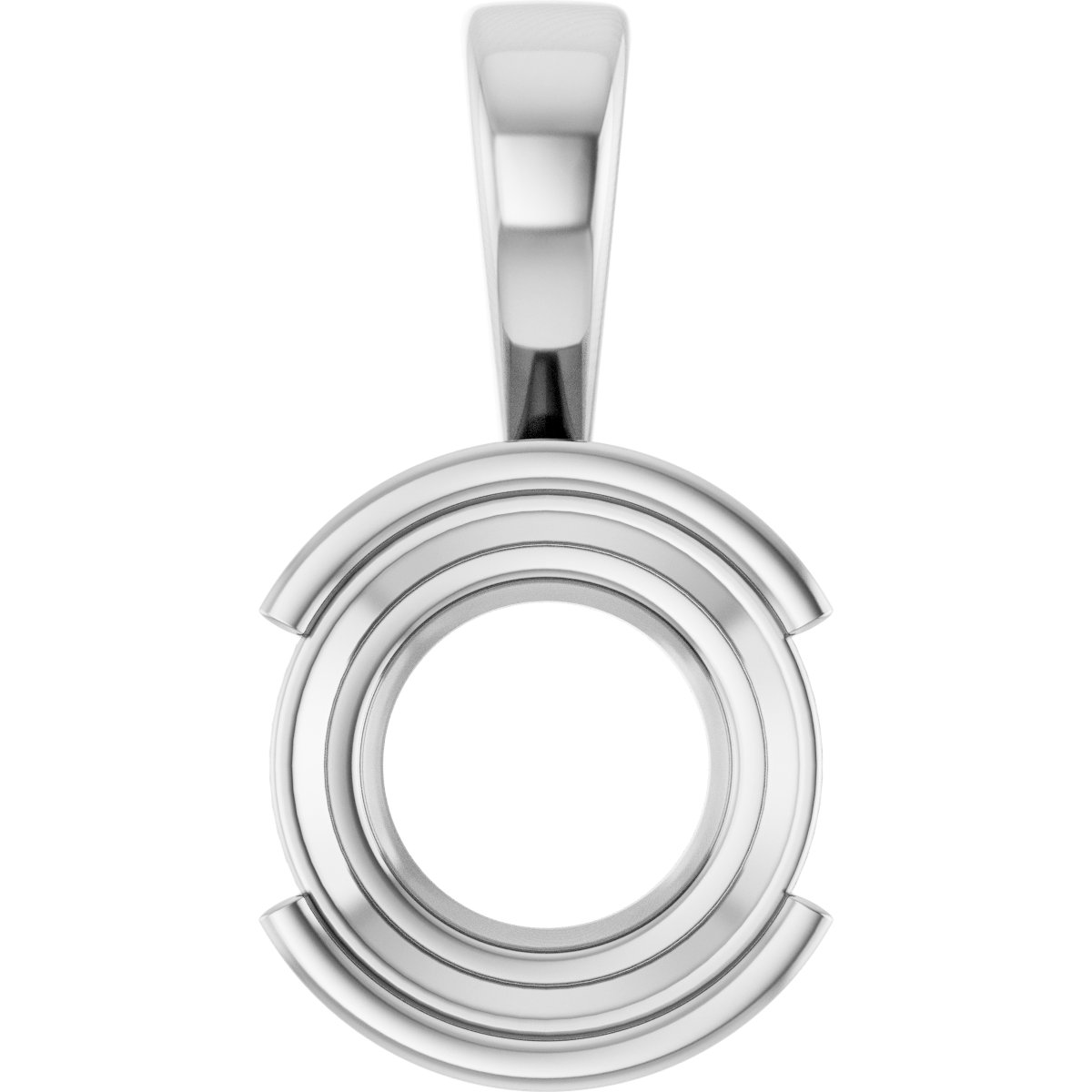 Half Bezel Solitaire Charm/Pendant