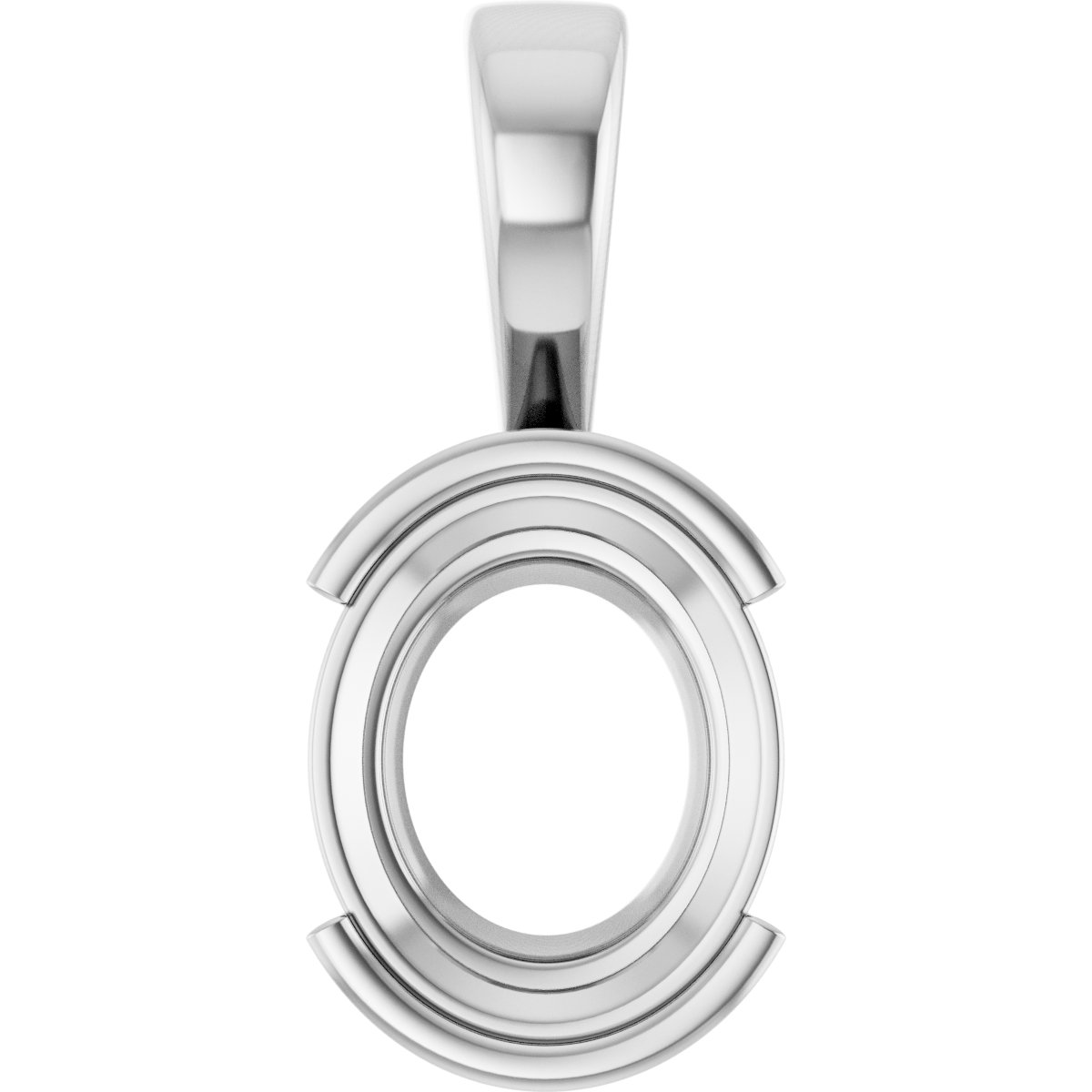 Half Bezel Solitaire Charm/Pendant