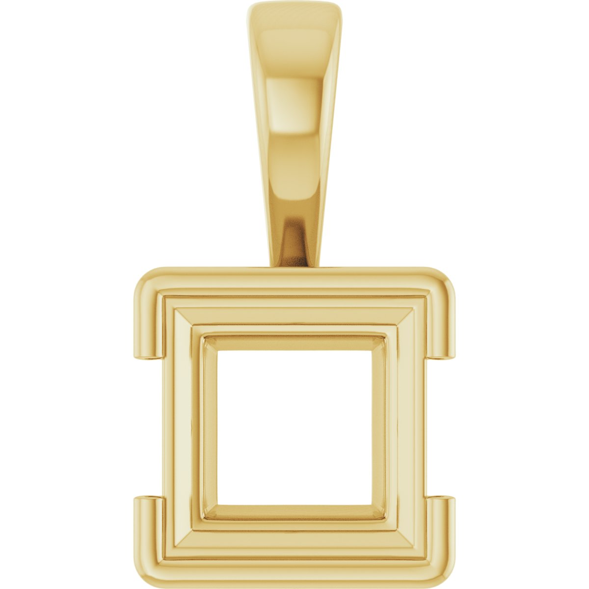 Half Bezel Solitaire Charm/Pendant