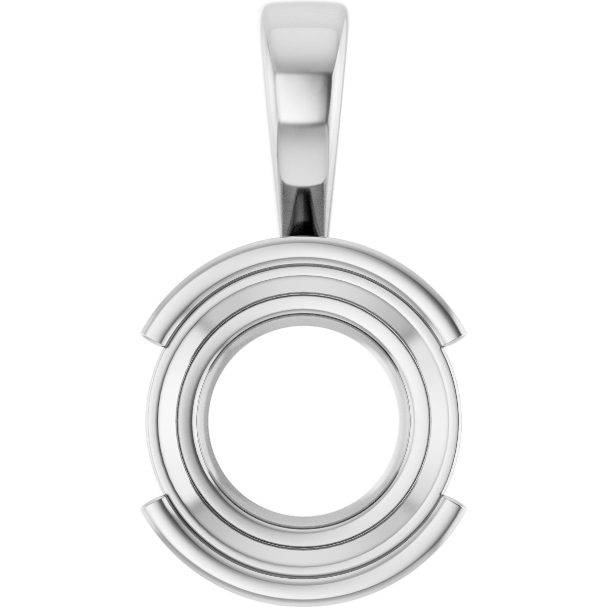 Half Bezel Solitaire Charm/Pendant