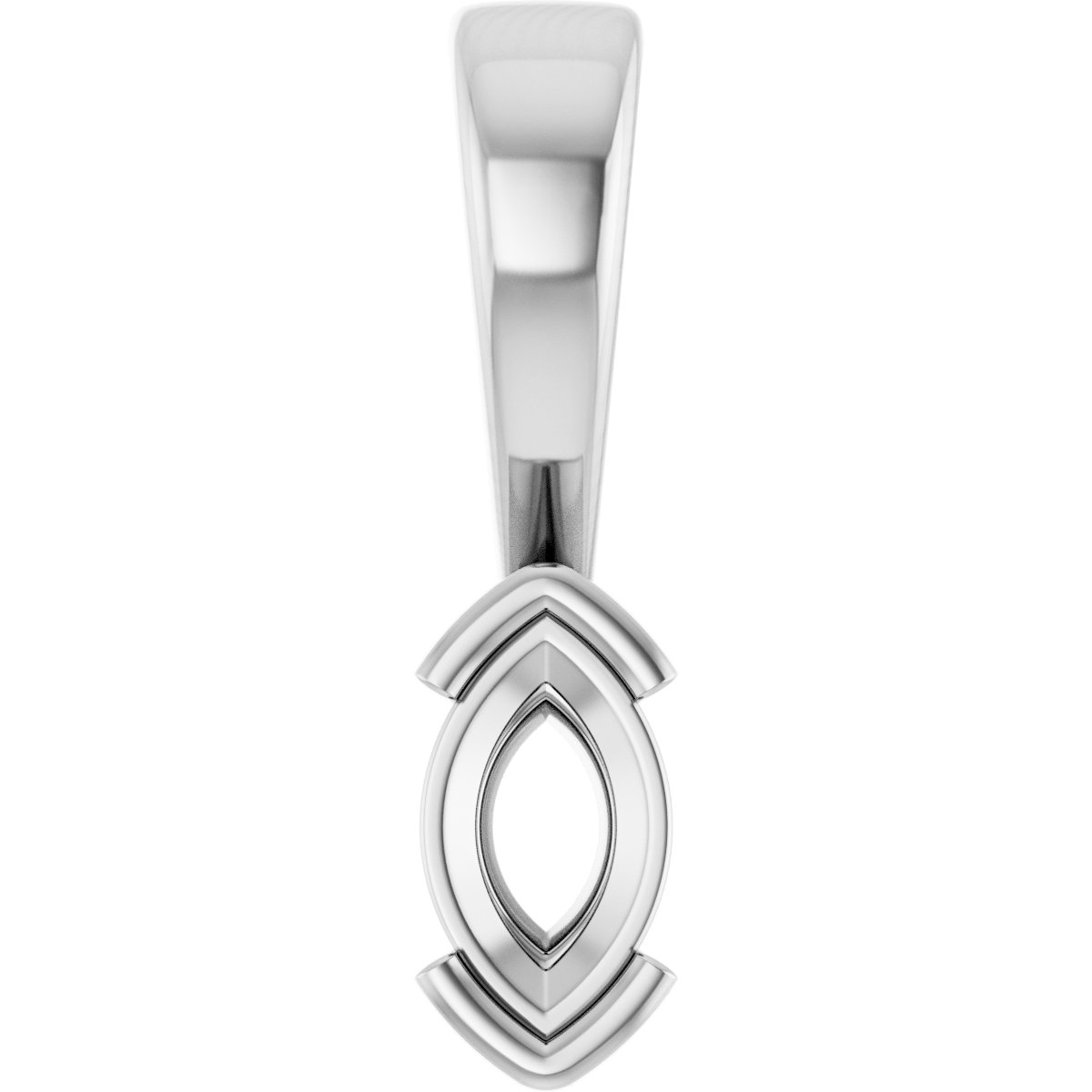 Half Bezel Solitaire Charm/Pendant
