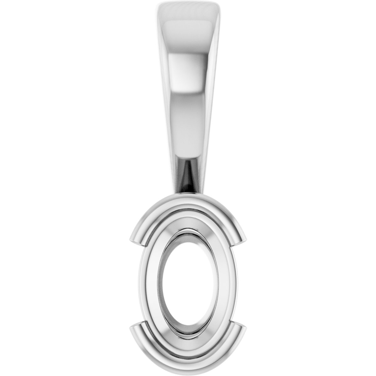 Half Bezel Solitaire Charm/Pendant