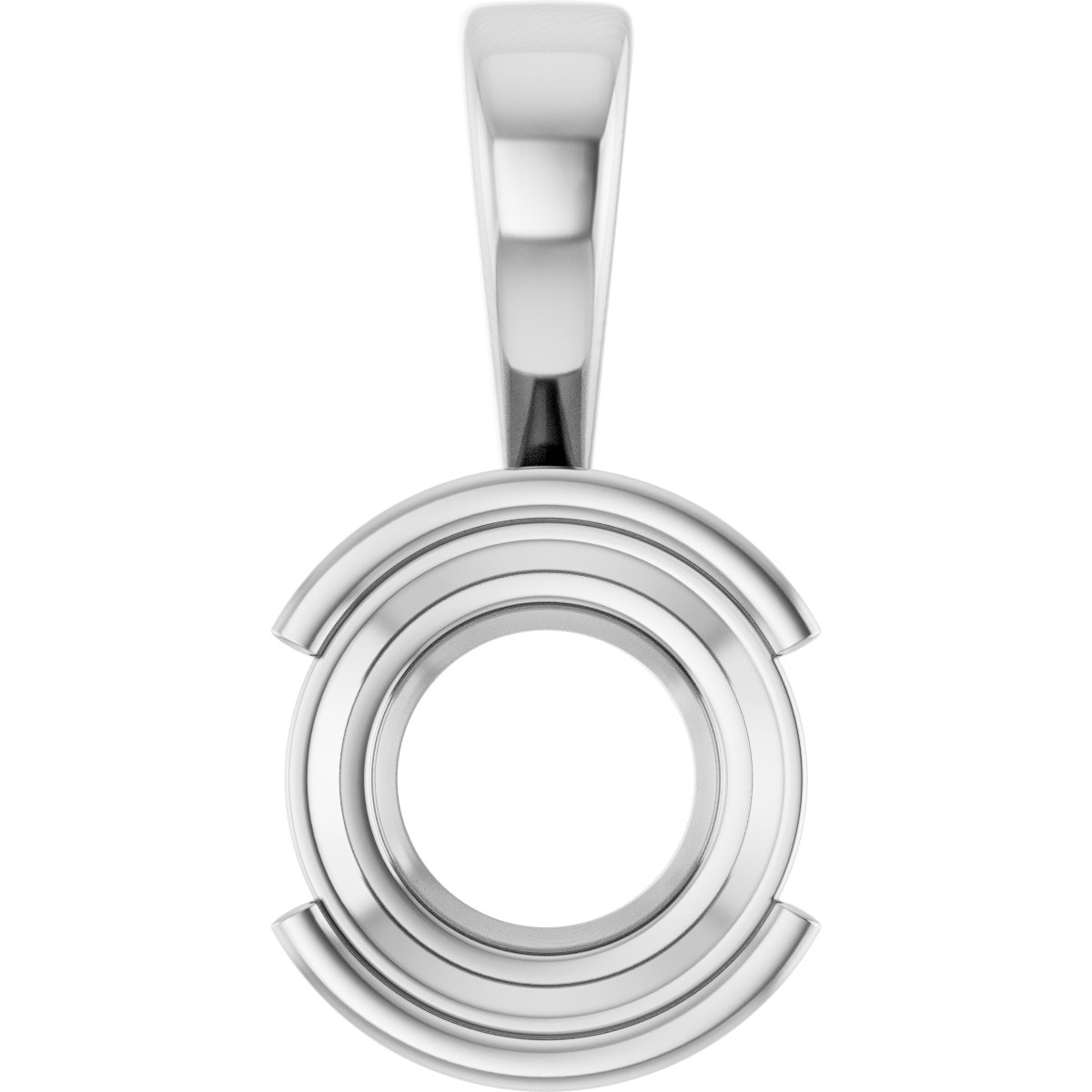 Half Bezel Solitaire Charm/Pendant