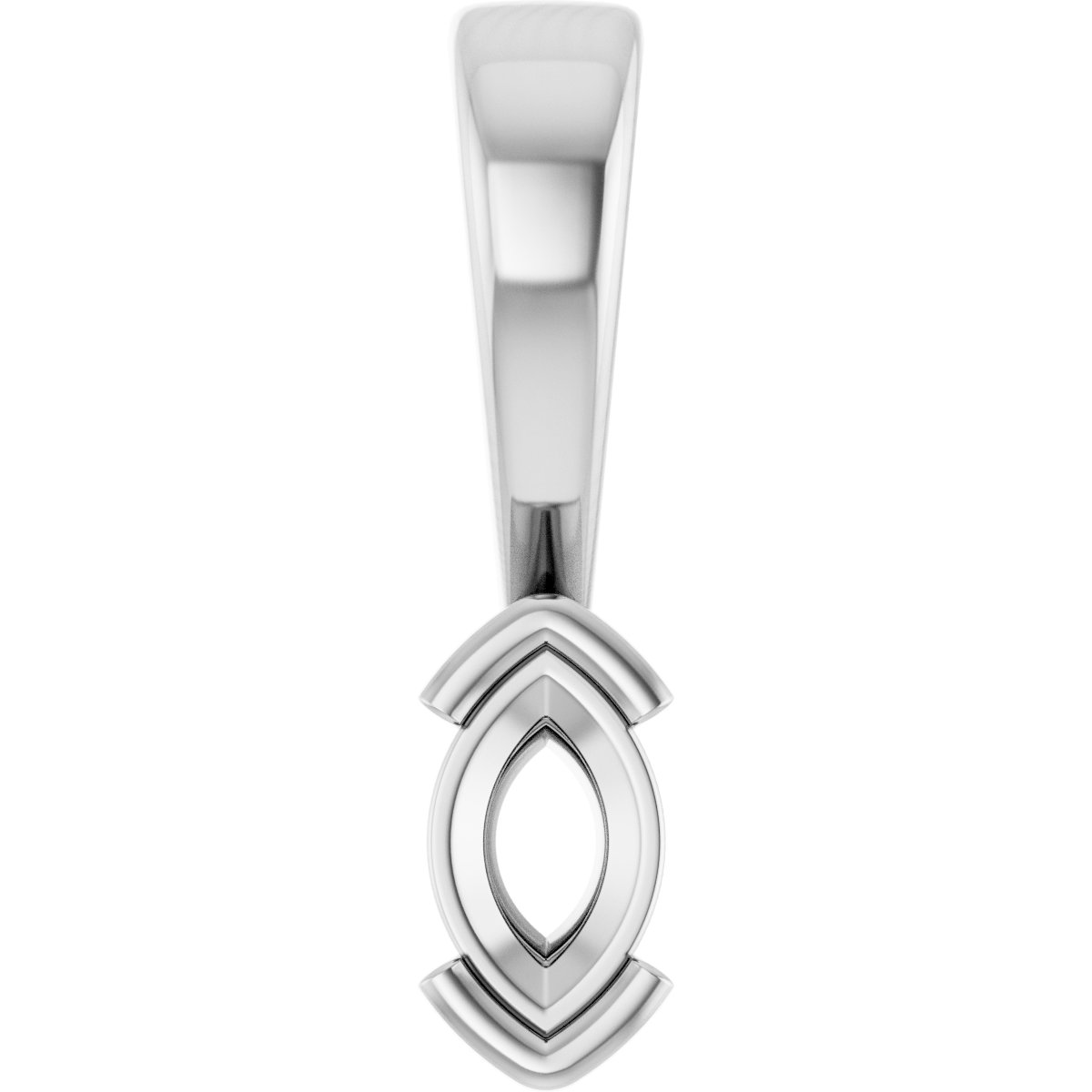 Half Bezel Solitaire Charm/Pendant