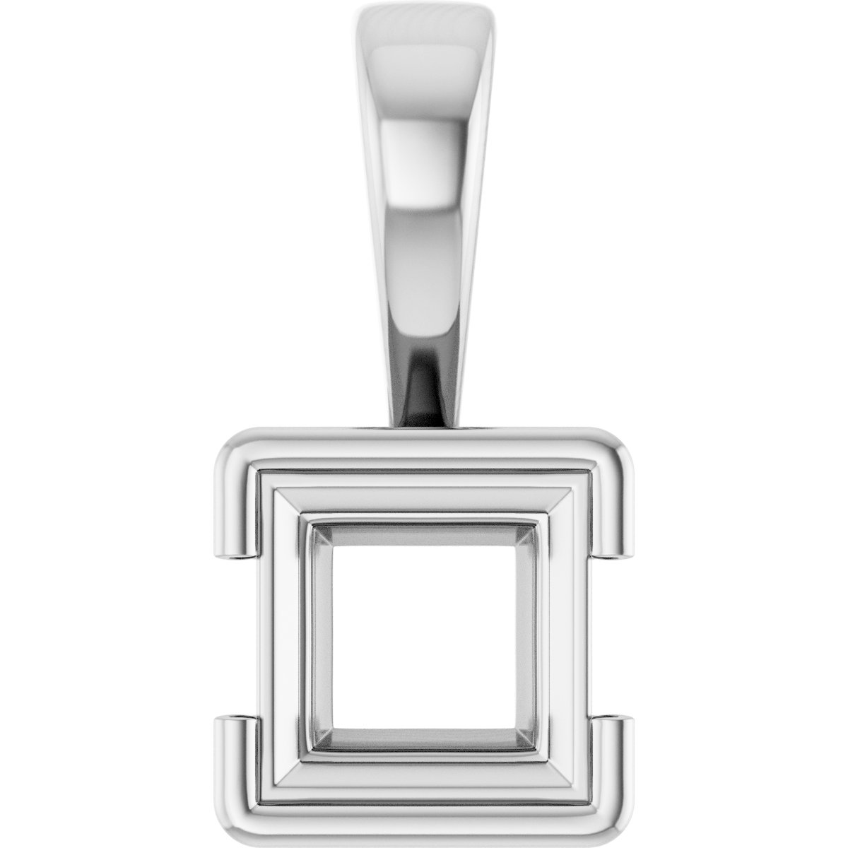 Half Bezel Solitaire Charm/Pendant