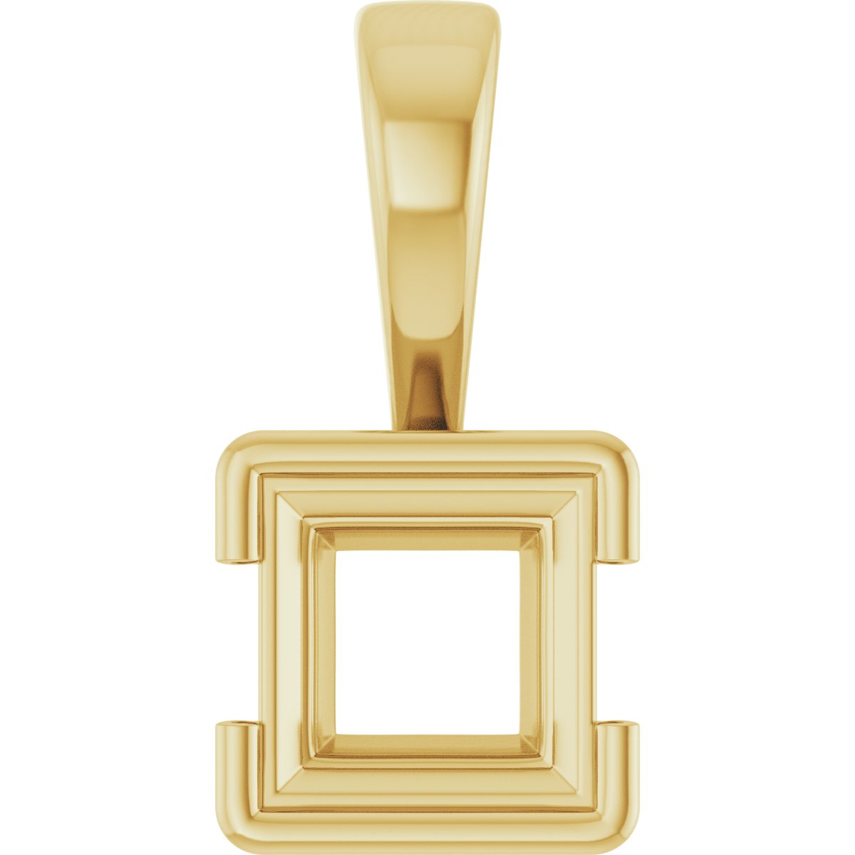 Half Bezel Solitaire Charm/Pendant
