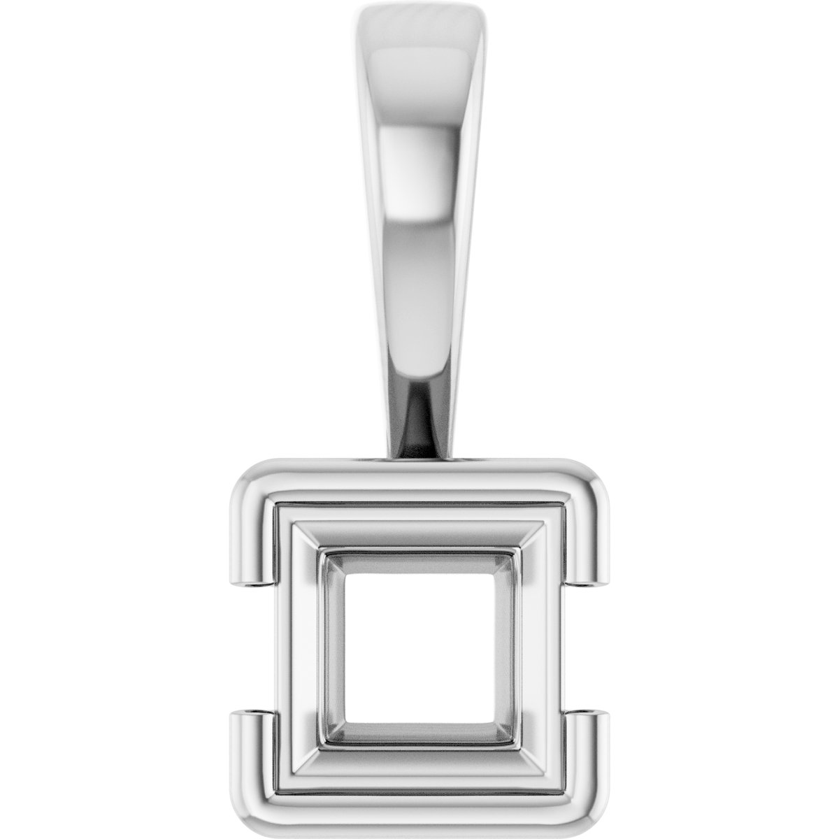 Half Bezel Solitaire Charm/Pendant