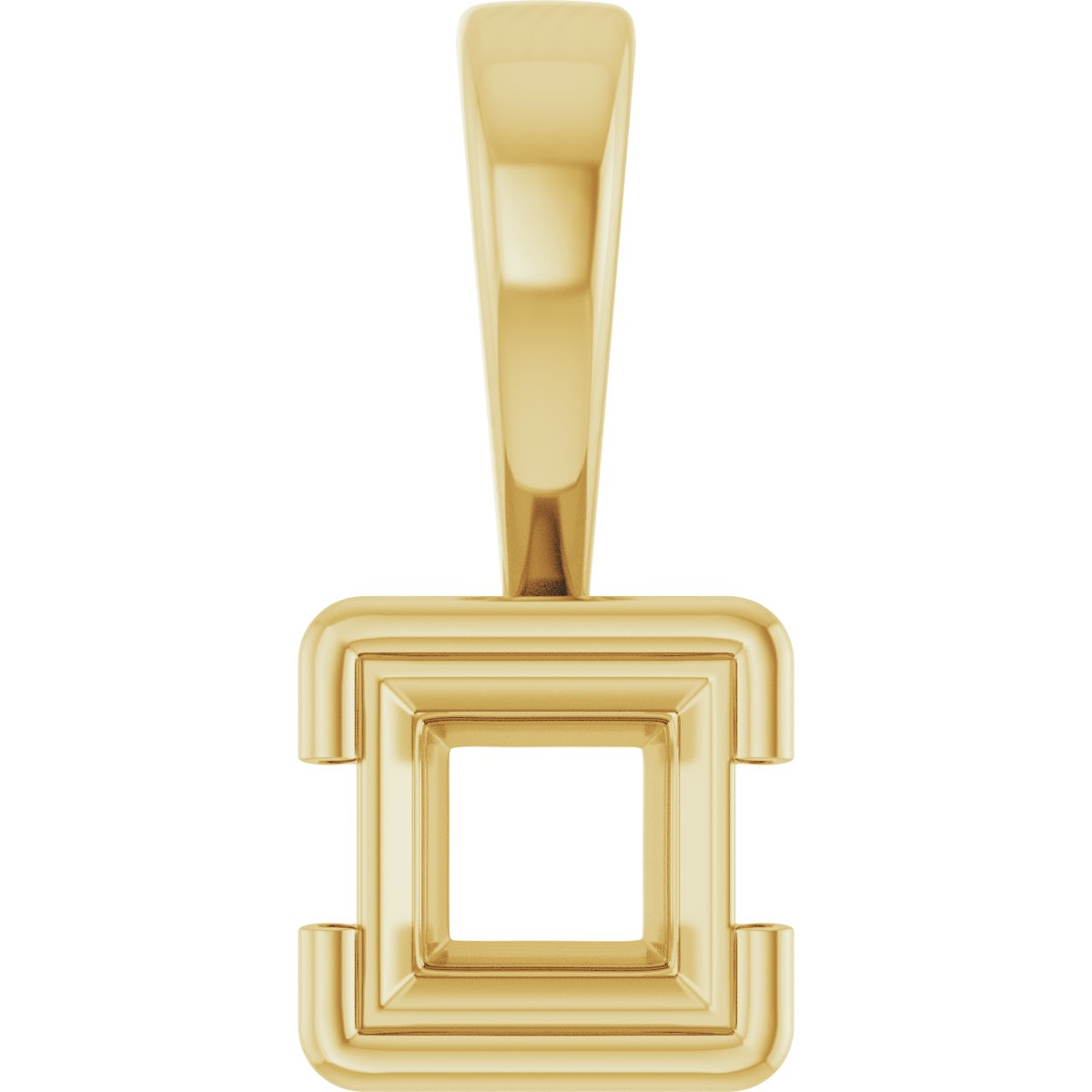 Half Bezel Solitaire Charm/Pendant