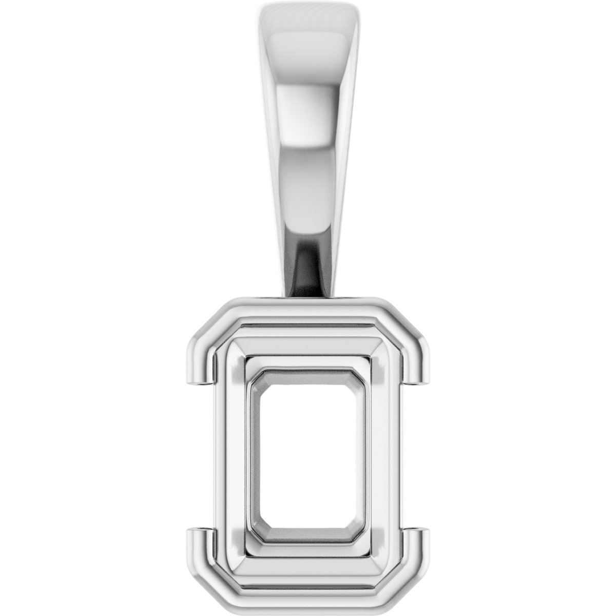 Half Bezel Solitaire Charm/Pendant