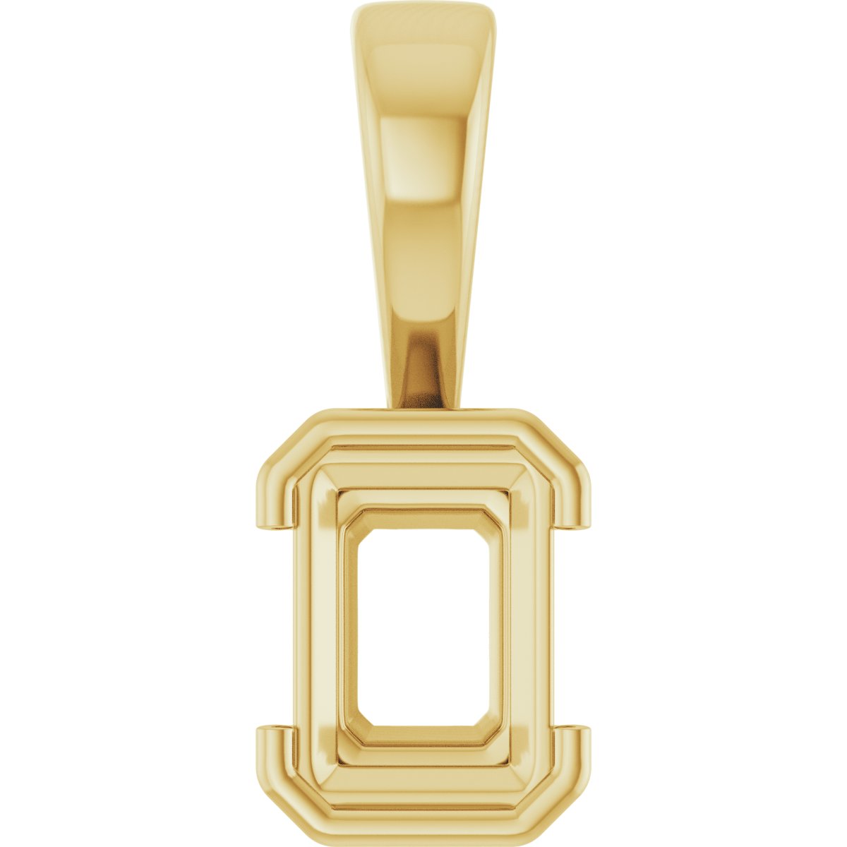 Half Bezel Solitaire Charm/Pendant