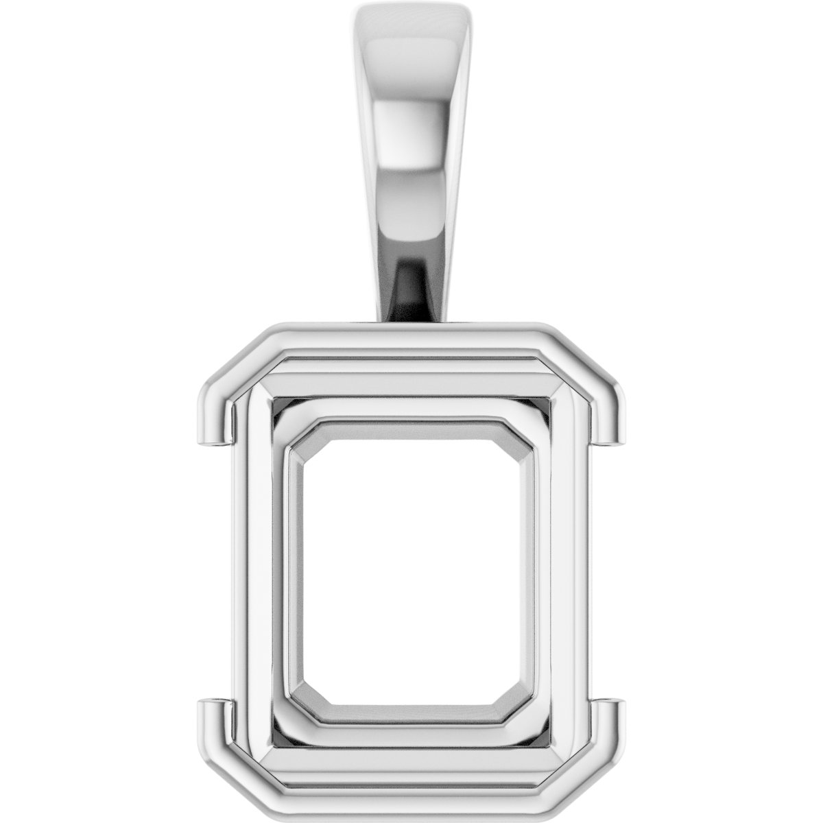 Half Bezel Solitaire Charm/Pendant