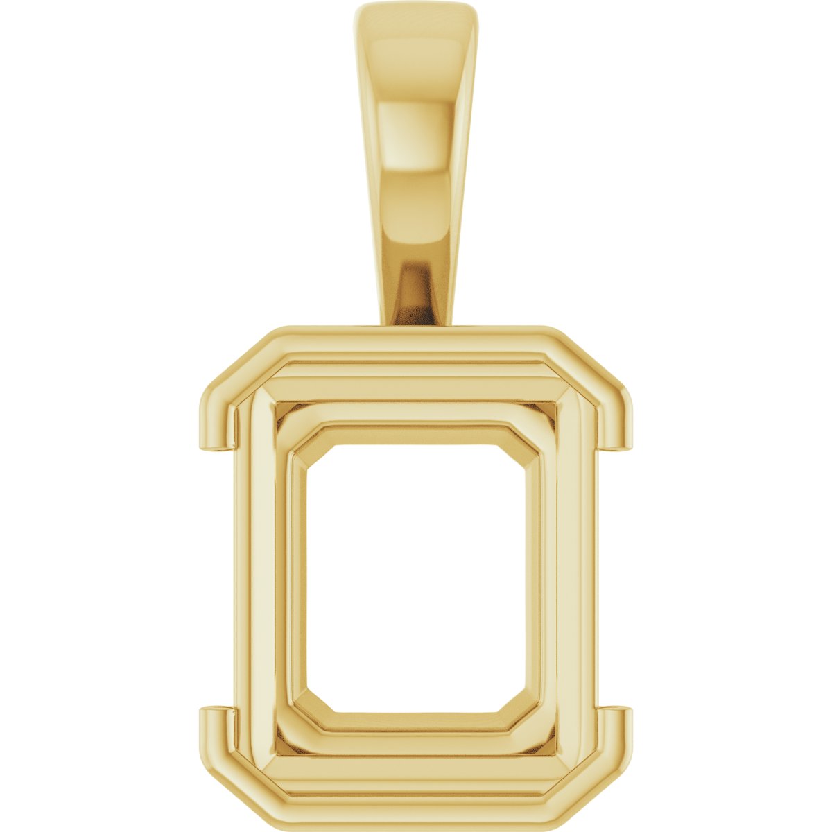 Half Bezel Solitaire Charm/Pendant