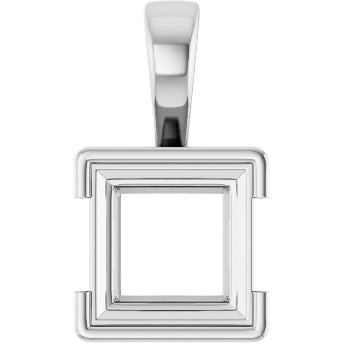 Half Bezel Solitaire Charm/Pendant