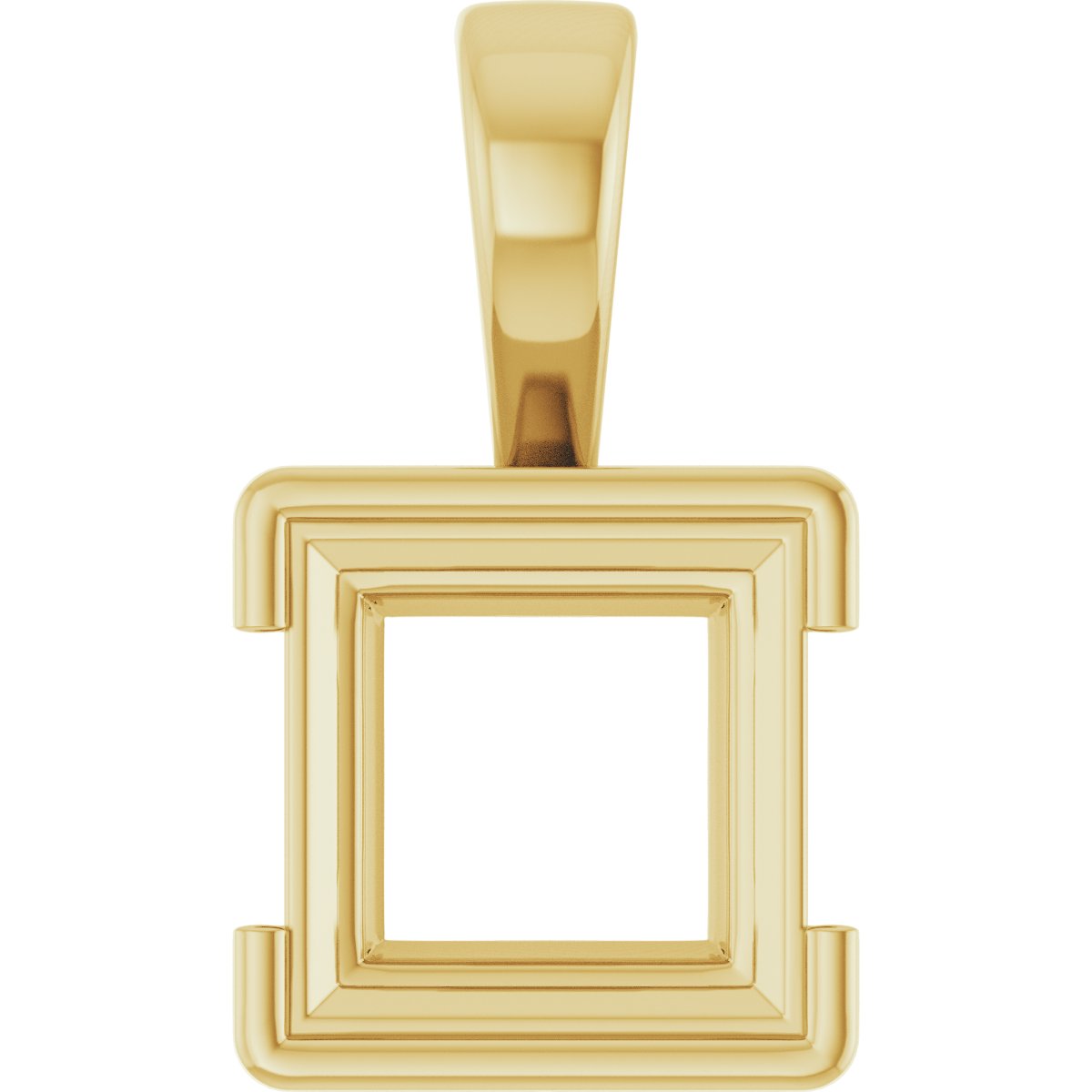 Half Bezel Solitaire Charm/Pendant