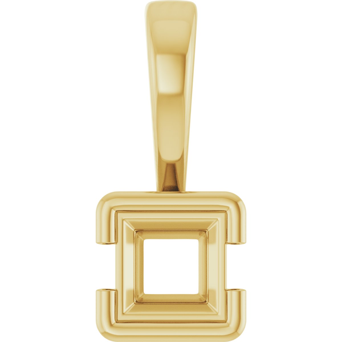Half Bezel Solitaire Charm/Pendant
