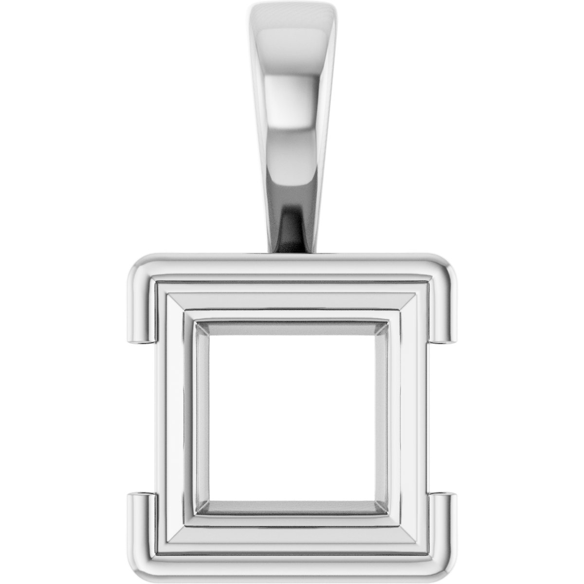 Half Bezel Solitaire Charm/Pendant