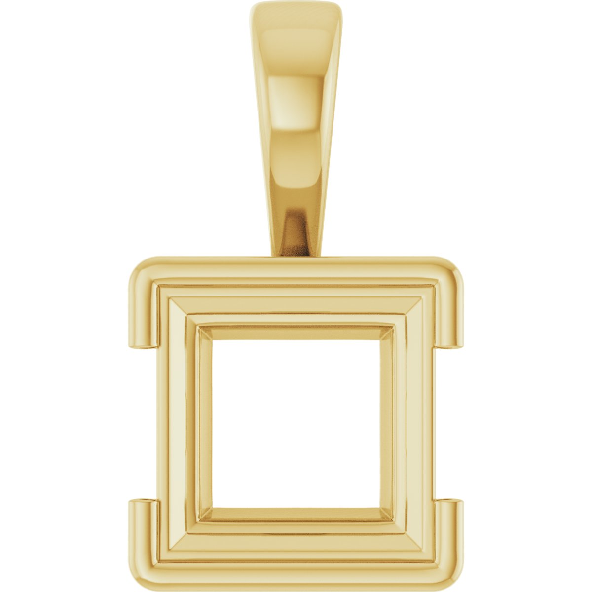 Half Bezel Solitaire Charm/Pendant