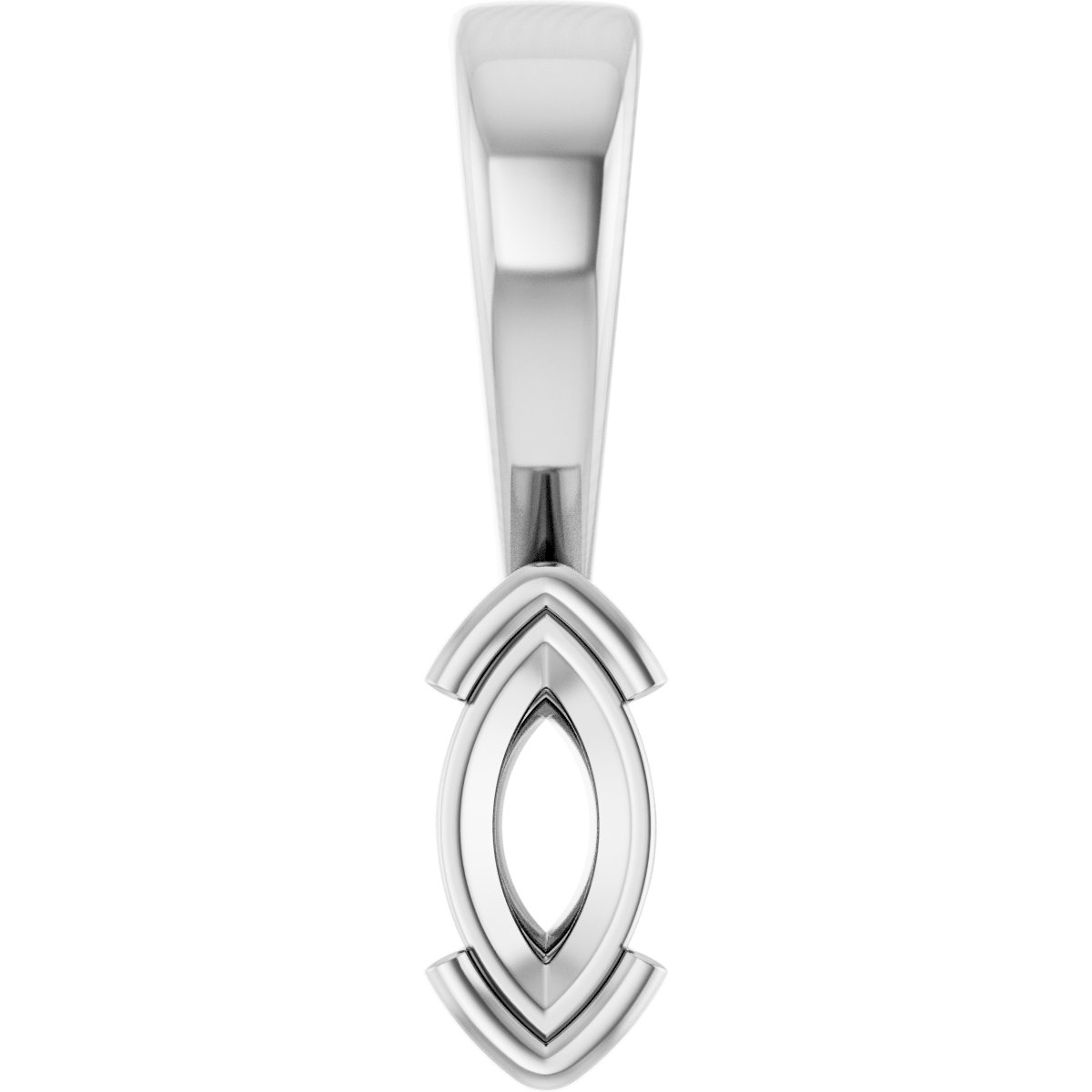 Half Bezel Solitaire Charm/Pendant