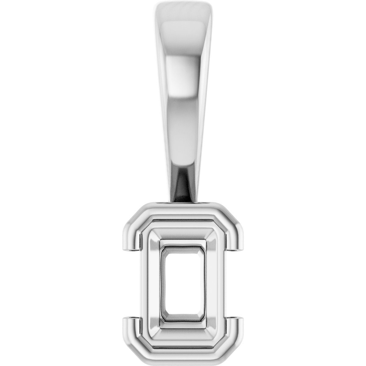 Half Bezel Solitaire Charm/Pendant