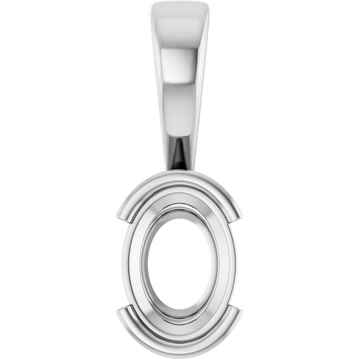 Half Bezel Solitaire Charm/Pendant