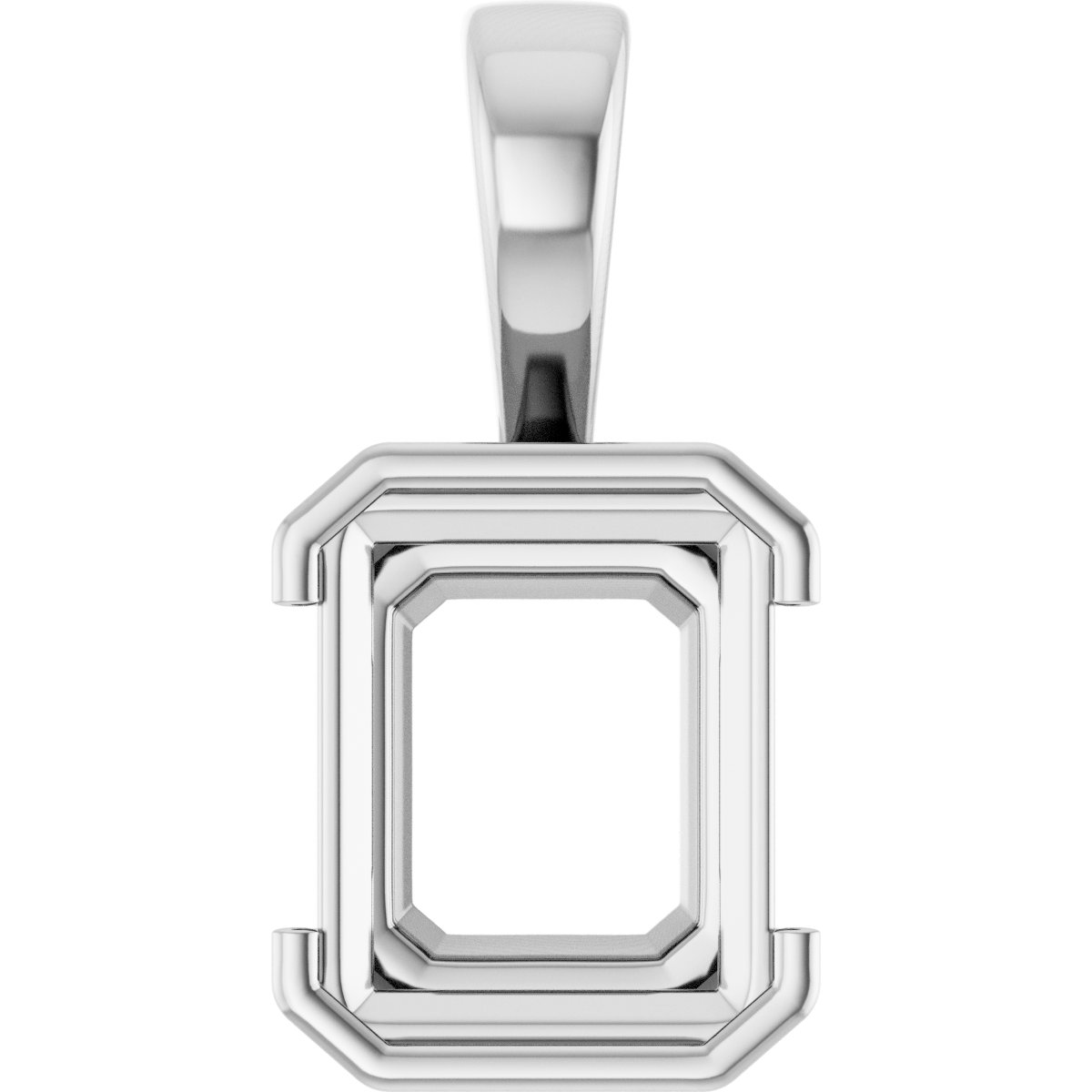 Half Bezel Solitaire Charm/Pendant