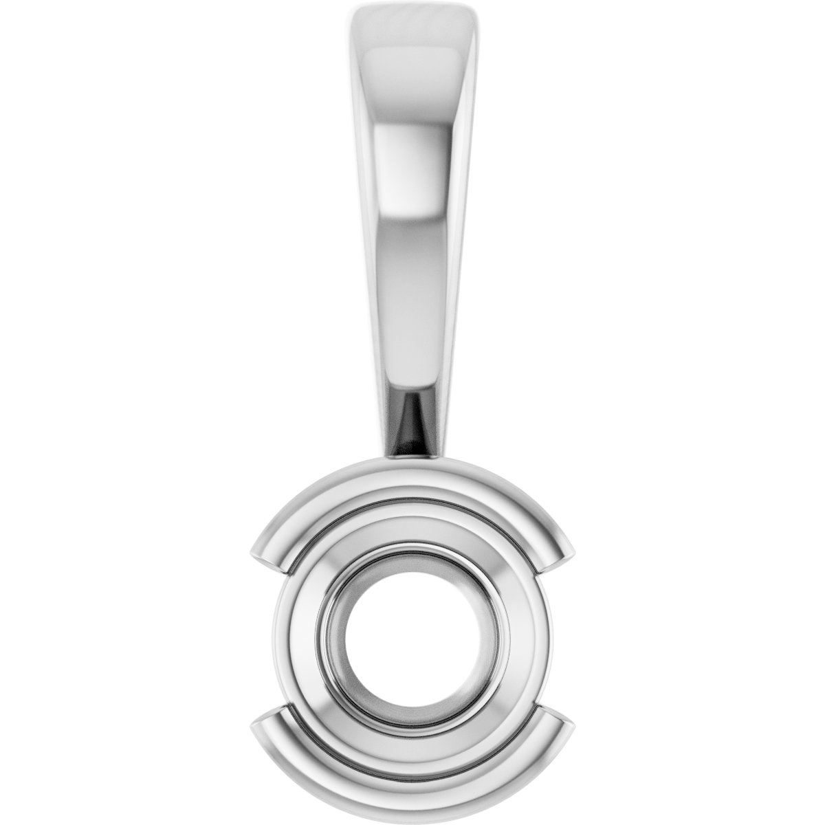 Half Bezel Solitaire Charm/Pendant