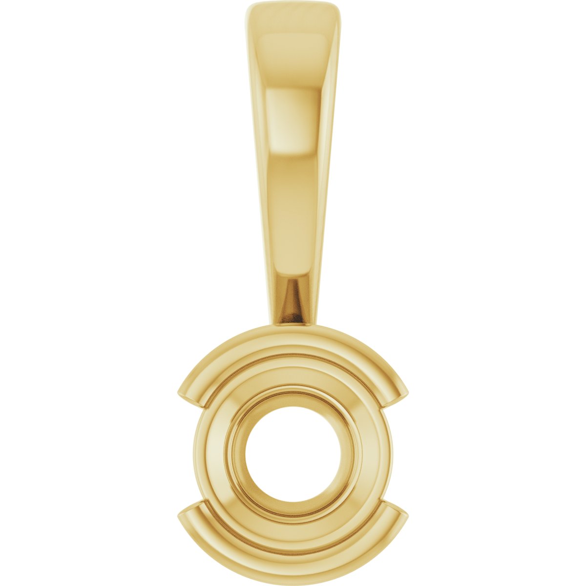 Half Bezel Solitaire Charm/Pendant