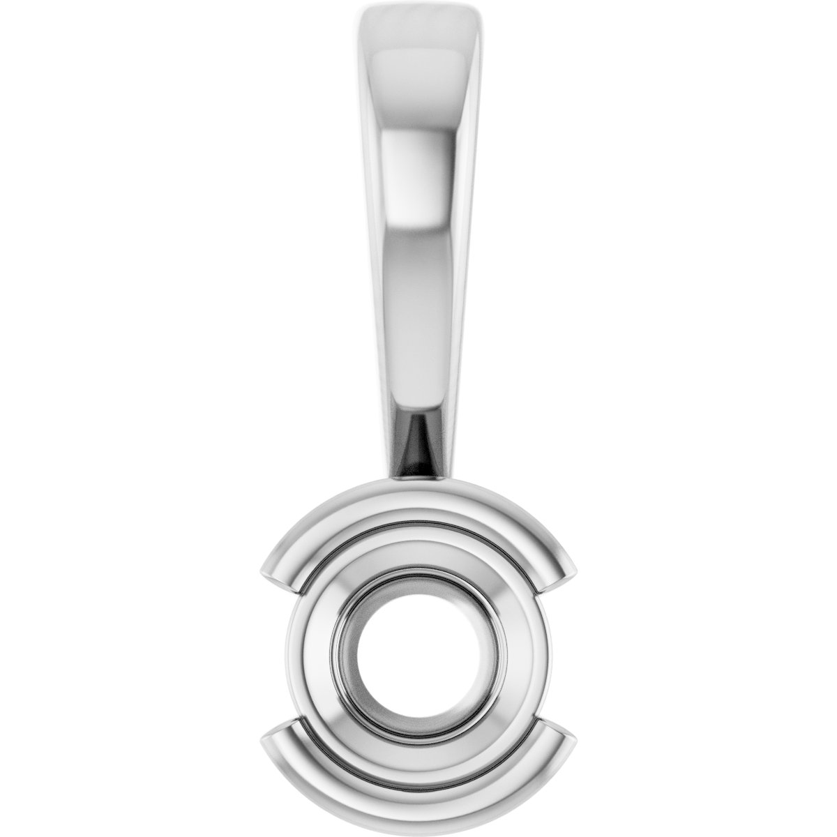 Half Bezel Solitaire Charm/Pendant