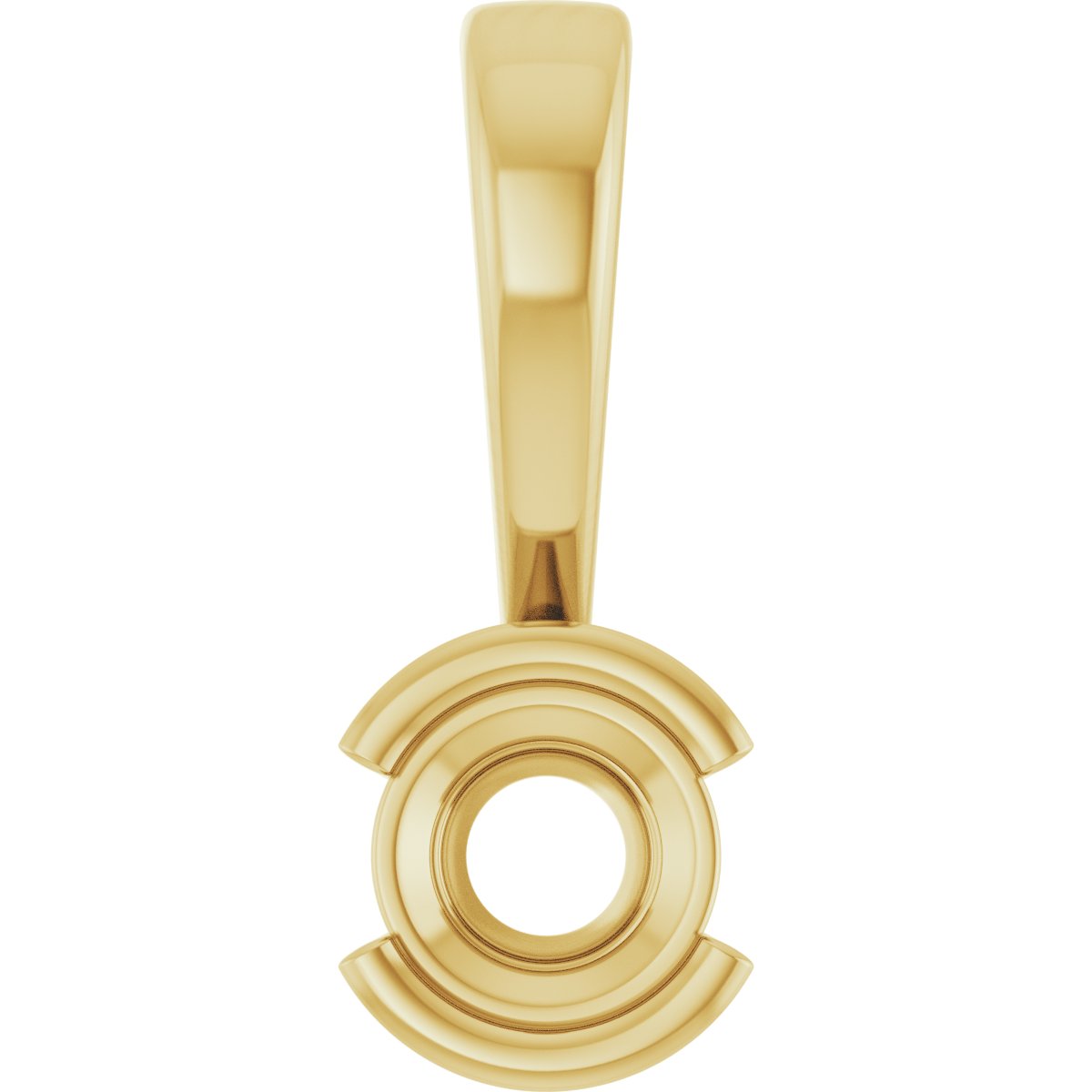 Half Bezel Solitaire Charm/Pendant